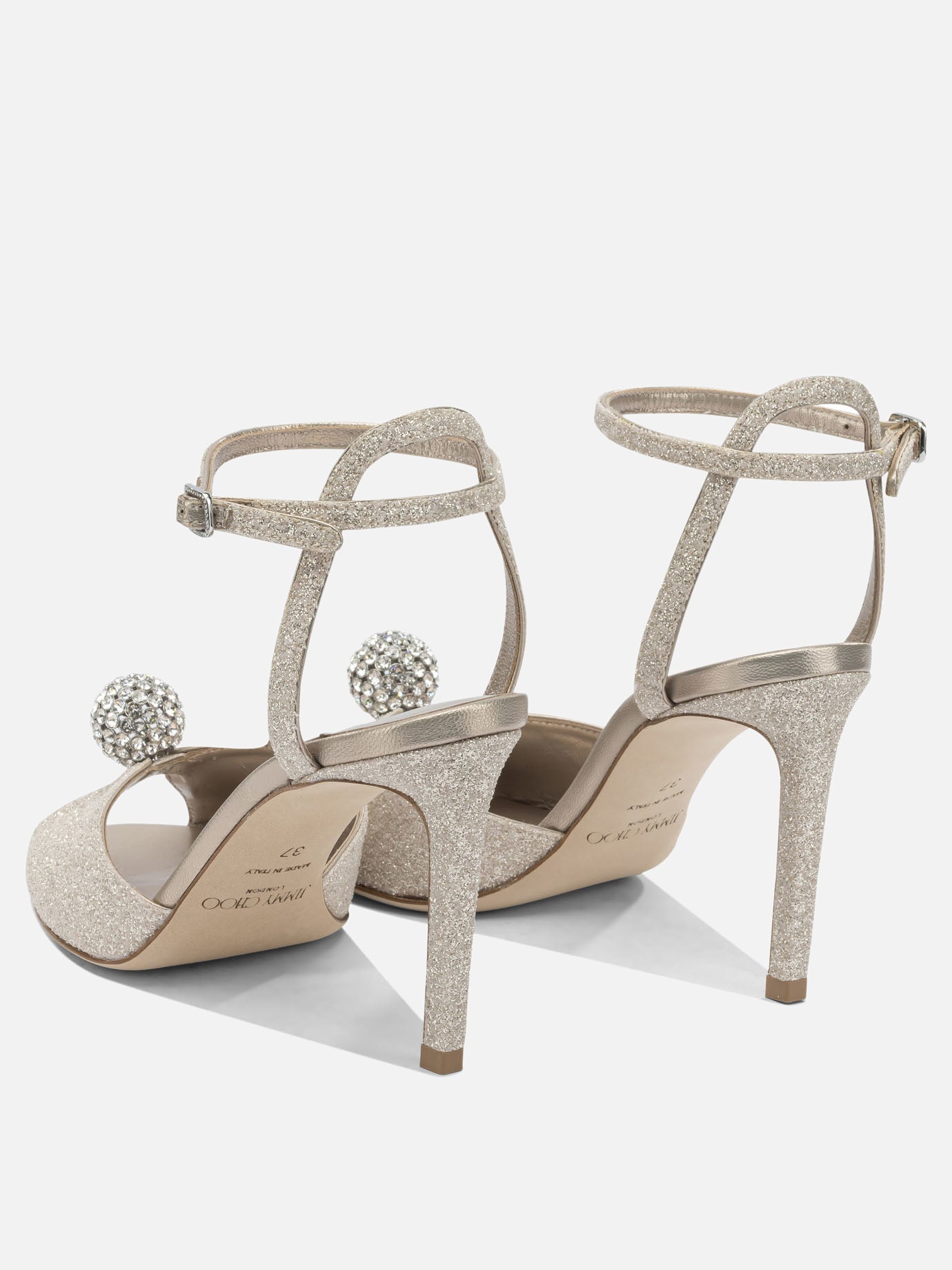 Sandali con tacco 59% textile 15% leather 8% crystal 8% metal 5% plastic 5% salpa - 100% calf  Oro - Jimmy Choo Donna | PDP | VIETTI Online Store | Zoom-Modal_4
