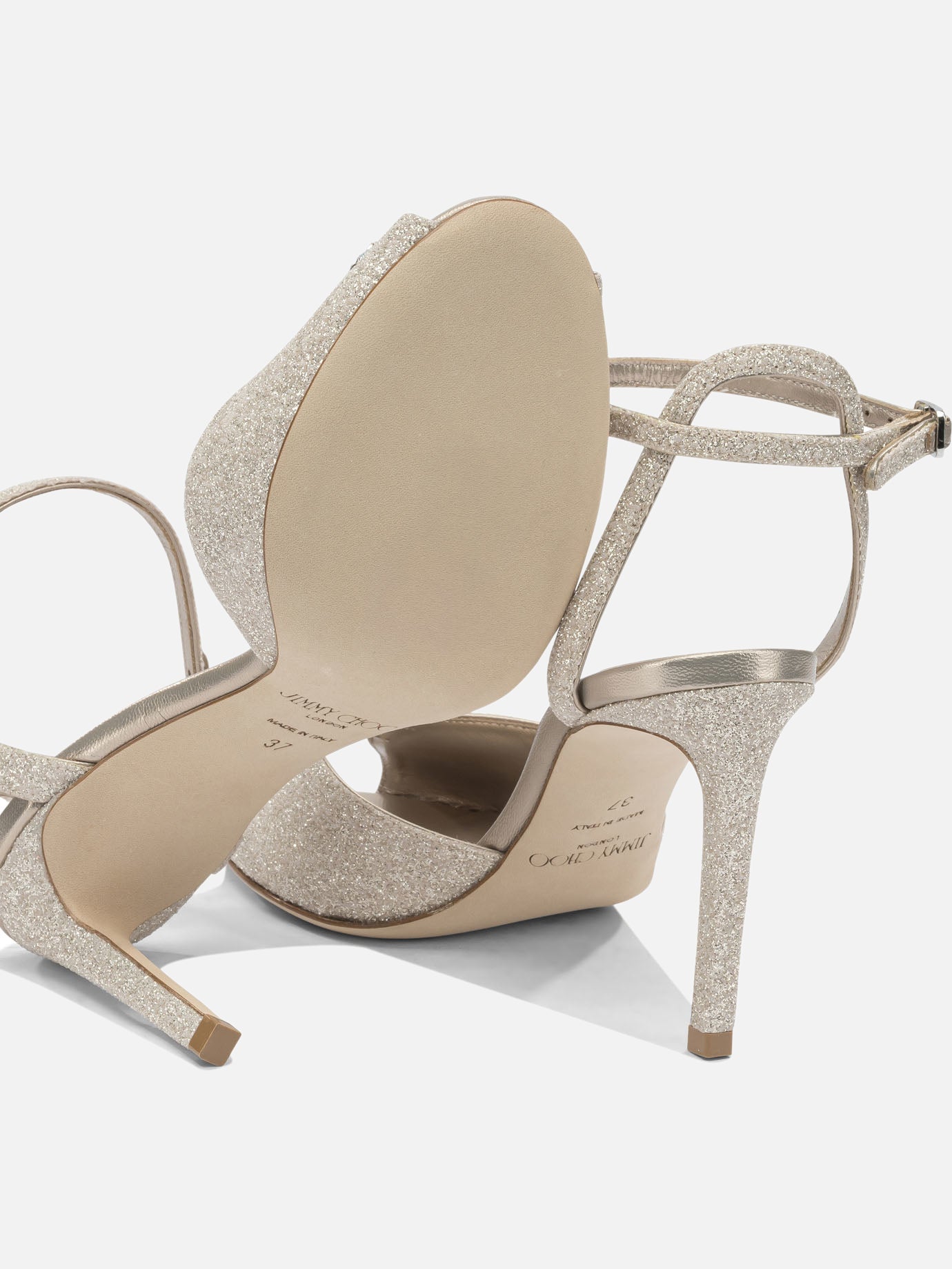 Sandali con tacco 59% textile 15% leather 8% crystal 8% metal 5% plastic 5% salpa - 100% calf  Oro - Jimmy Choo Donna | PDP | VIETTI Online Store | Zoom-Modal_5
