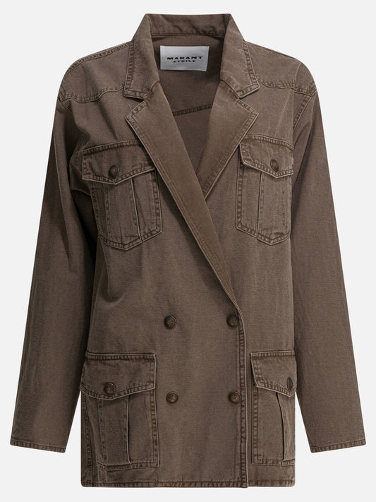 Quilted & Utility Jackets Tinta unita  Brown - Marant Étoile Women | VIETTI Online Store 
