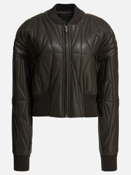 Leather jackets Solid colour  Grey - Rick Owens Women | VIETTI Online Store 
