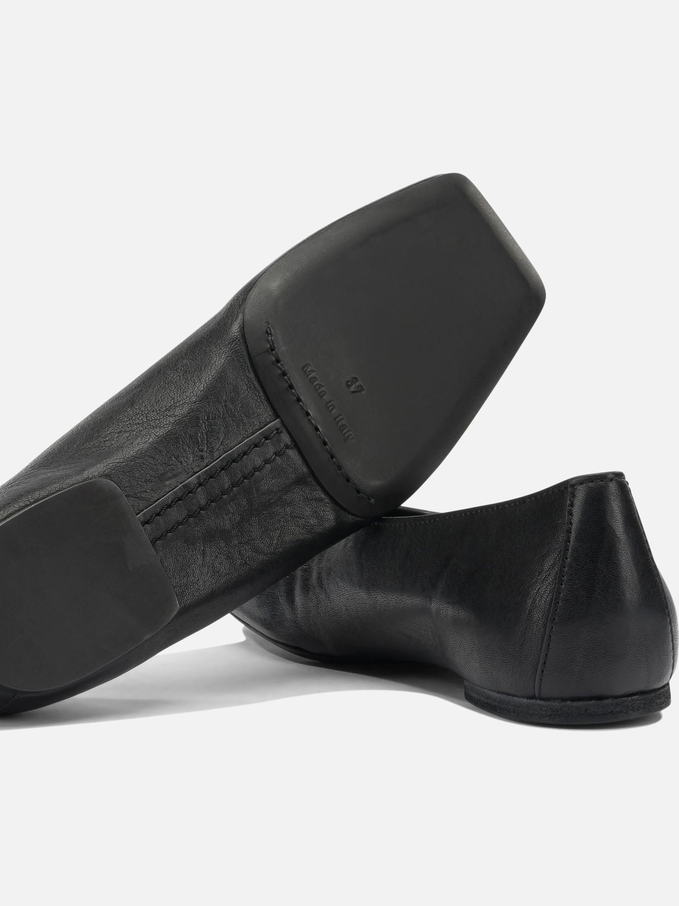 Classic ballet flats 100% ram leather - 100% cow leather  Black - Rick Owens Women | PDP | VIETTI Online Store | thumbnail_5