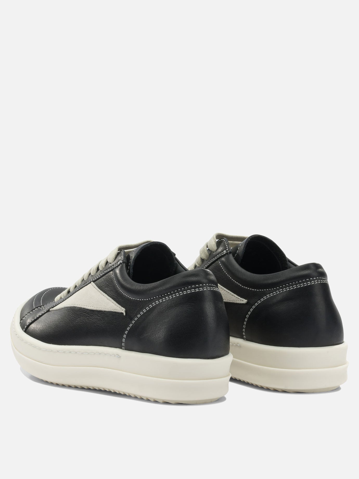 Low top sneakers 100% cow leather - 100% thermoplastic rubber  Black - Rick Owens Women | PDP | VIETTI Online Store | thumbnail_4