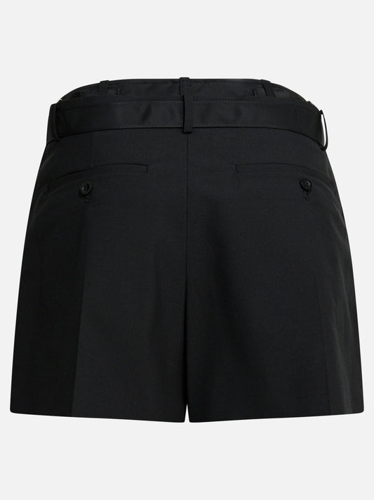 Formal shorts Solid colour  Black - Sacai Women | PDP | VIETTI Online Store | 2
