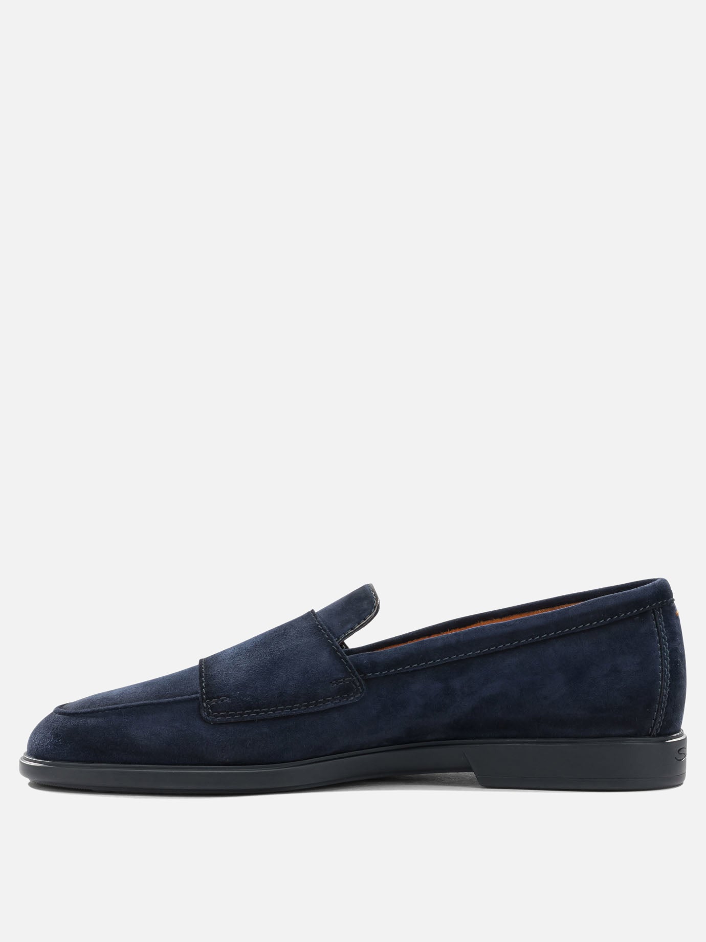Loafers 100% suede - 100% rubber  Blue - Santoni Men | PDP | VIETTI Online Store | thumbnail_3