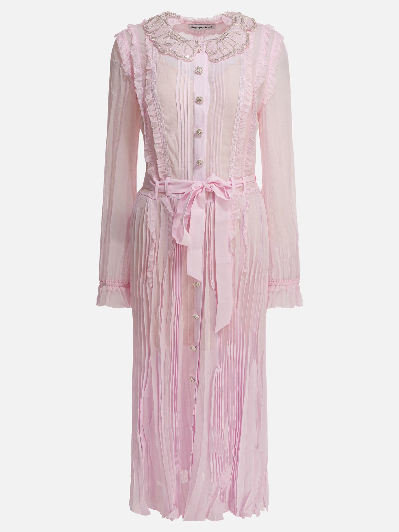 Midi dresses Solid colour  Pink - Self-portrait Women | PDP | VIETTI Online Store | Zoom-Modal
