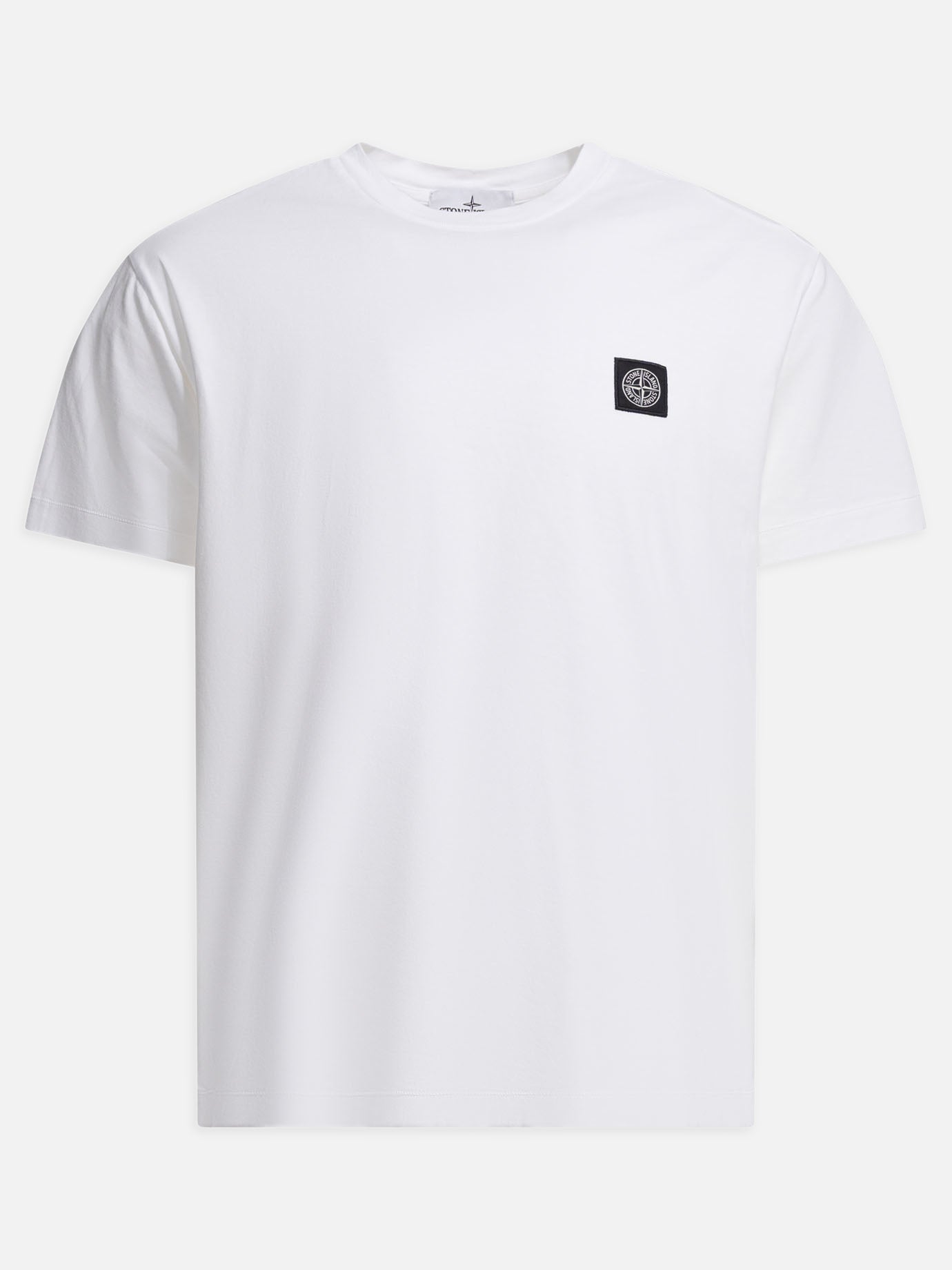 Crewneck t-shirts Logo  White - Stone Island Men | PDP | VIETTI Online Store | thumbnail
