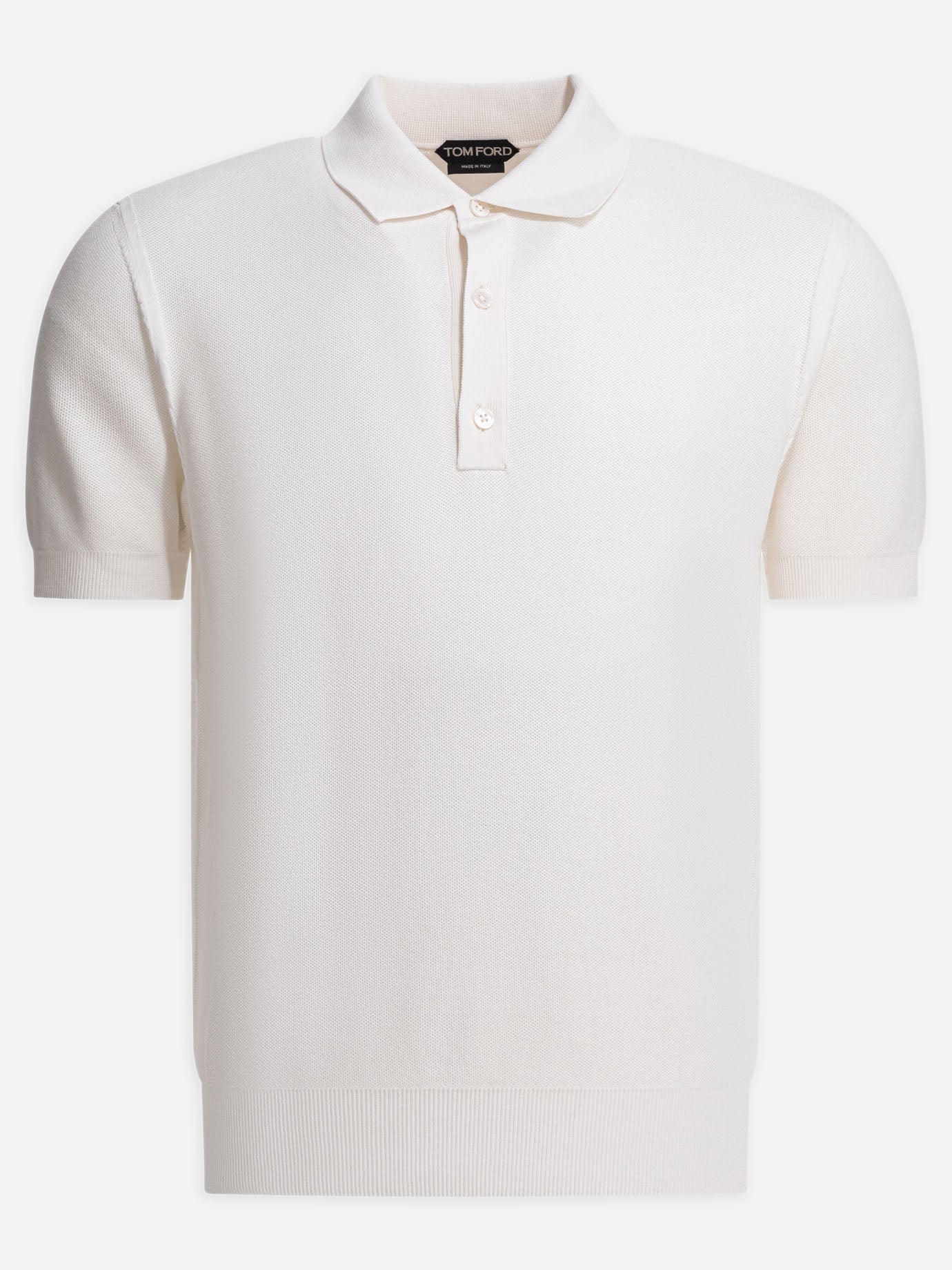 Polo shirts with buttons Solid colour  White - Tom Ford Men | PDP | VIETTI Online Store | thumbnail