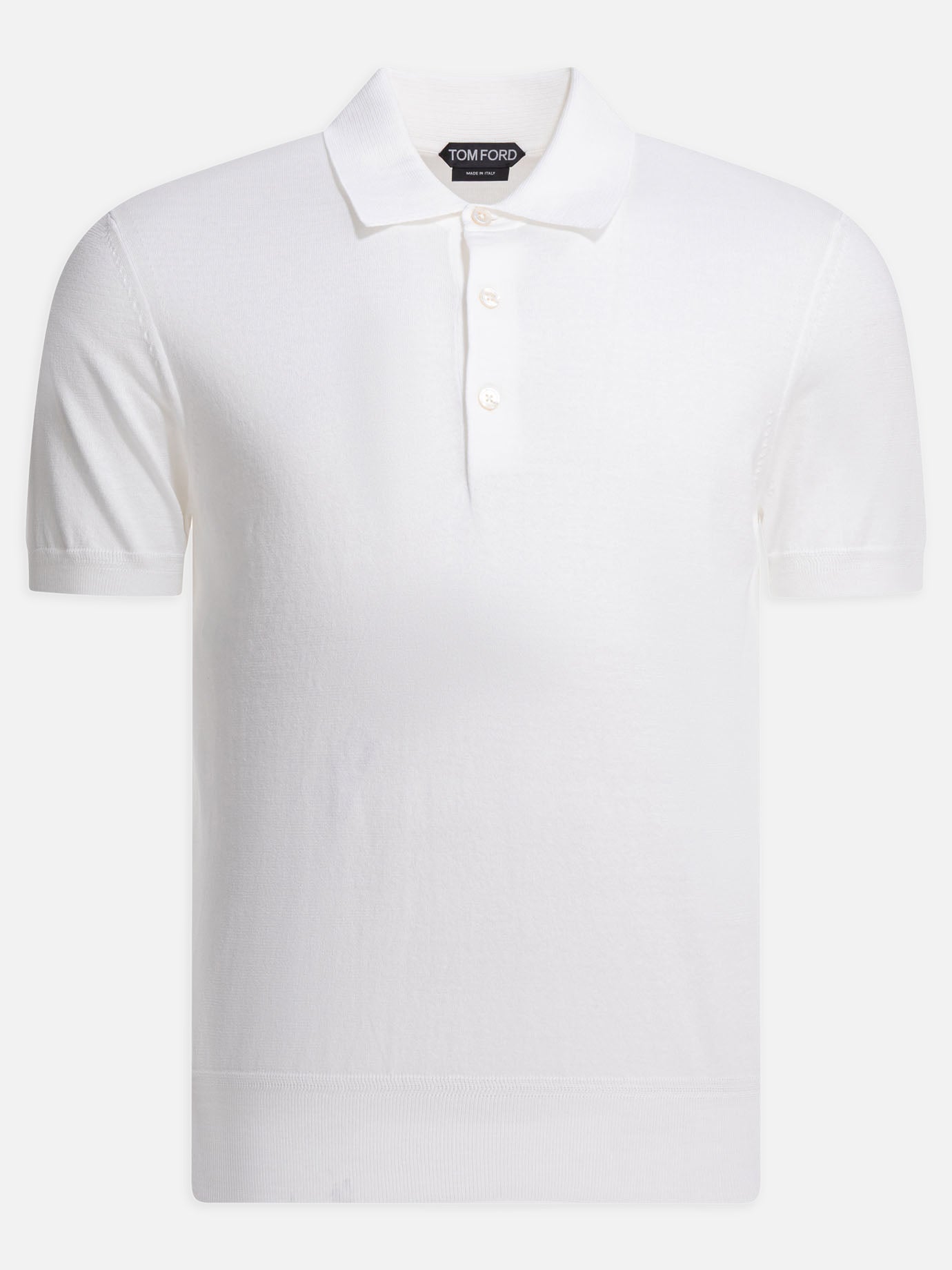 Polo shirts with buttons Solid colour  White - Tom Ford Men | PDP | VIETTI Online Store | Zoom-Modal
