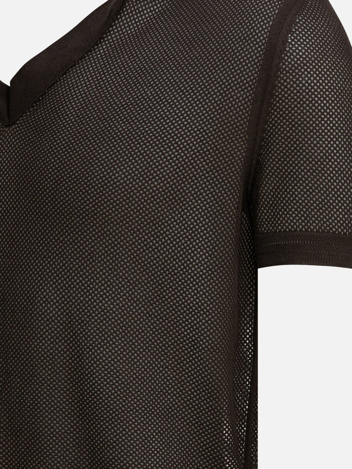 Polo shirts without buttons 50% silk 50% cotton  Brown - Tom Ford Men | PDP | VIETTI Online Store | thumbnail_4