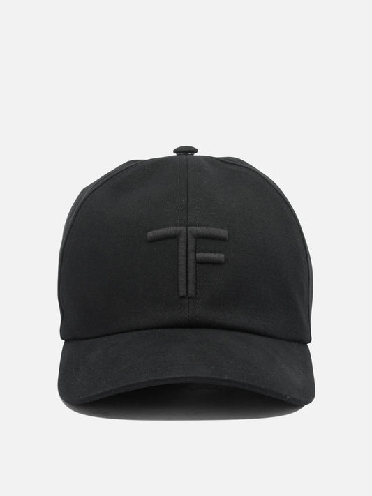 Baseball caps 100% cotton - Other fabric: 100% calf leather  Black - Tom Ford Men | PLP | VIETTI Online Store 
