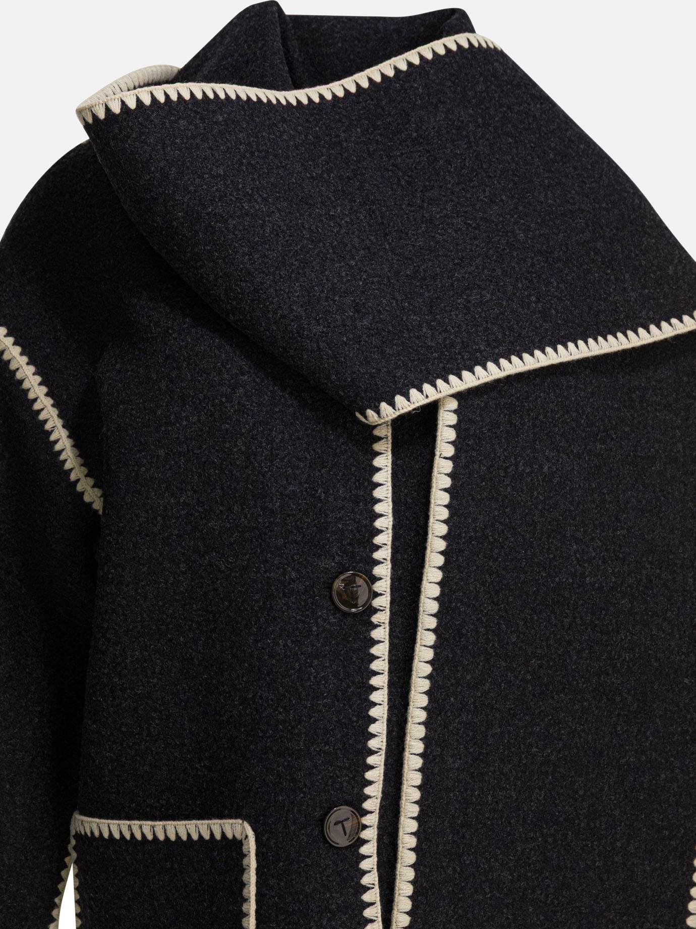 Cappotti corti Solid colour  Grigio - Toteme Donna | PDP | VIETTI Online Store | Zoom-Modal_3
