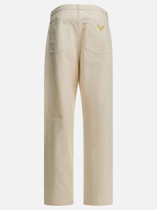 Straight-leg jeans 100% cotton  White - Valentino Men | PDP | VIETTI Online Store | 2

