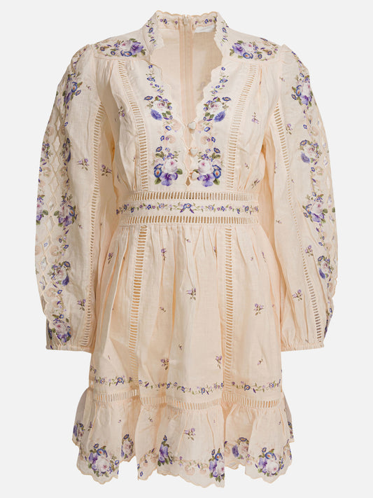 Mini dresses Floral  Yellow - Zimmermann Women | PDP | VIETTI Online Store 
