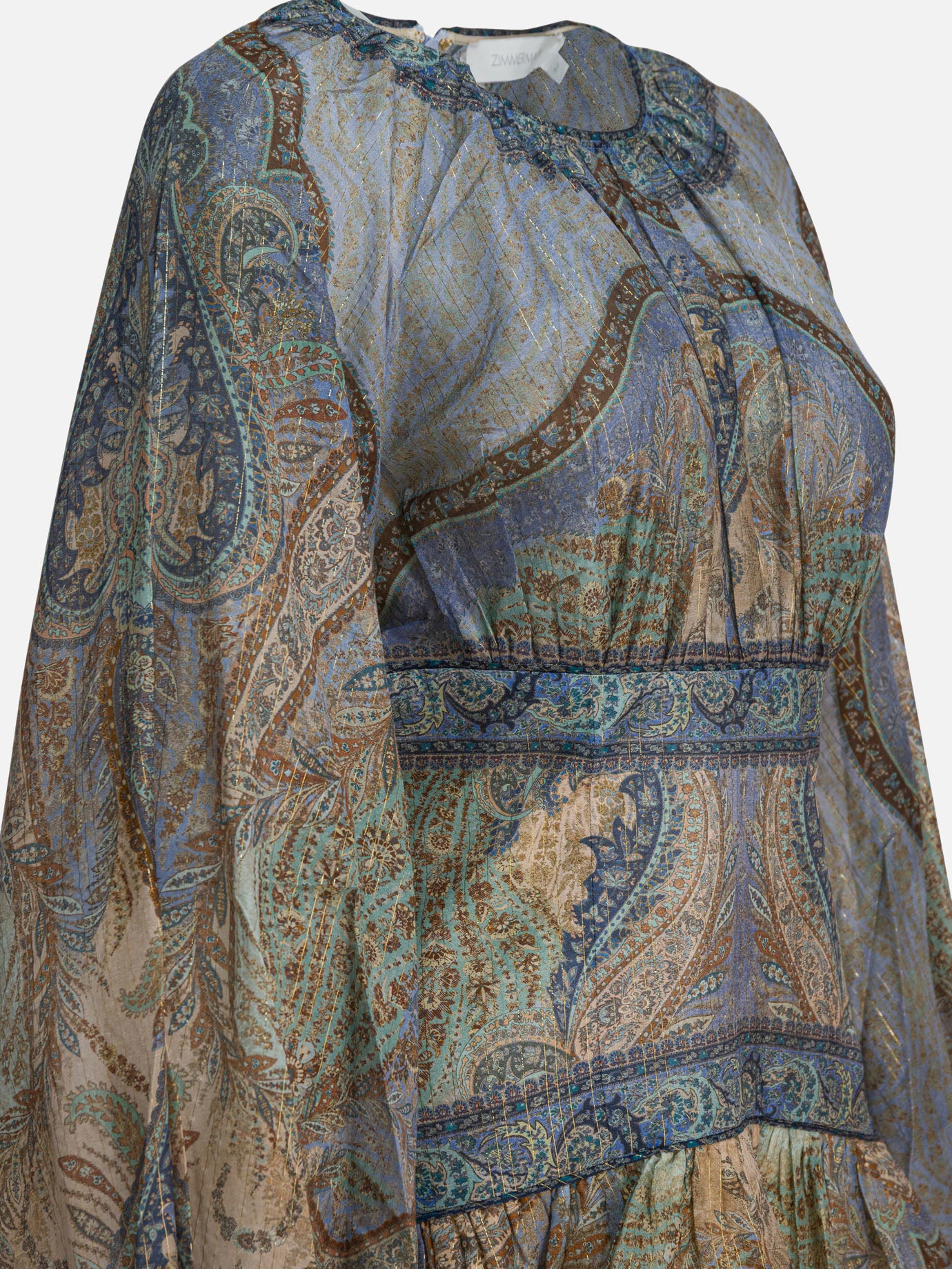 Mini dresses Paisley  Blue - Zimmermann Women | PDP | VIETTI Online Store | thumbnail_4