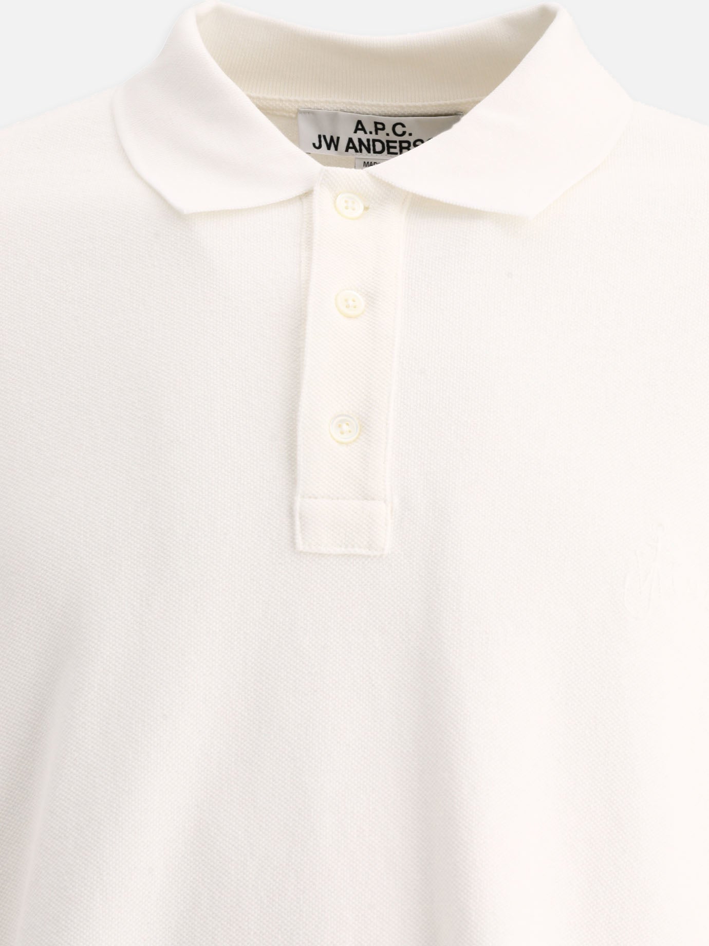 Polo shirts with buttons 100% cotone organico  White - A.P.C. Men | PDP | VIETTI Online Store | thumbnail_3