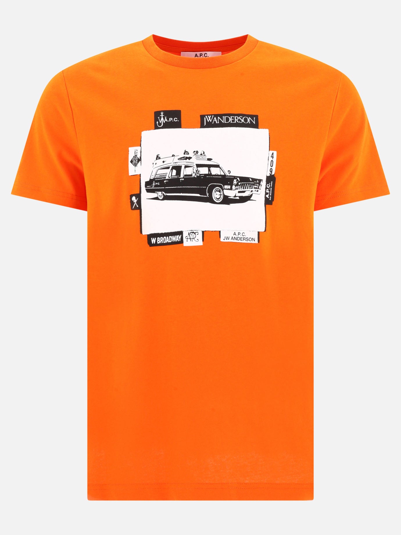 Crewneck t-shirts 100% cotton  Orange - A.P.C. Men | PDP | VIETTI Online Store | Zoom-Modal
