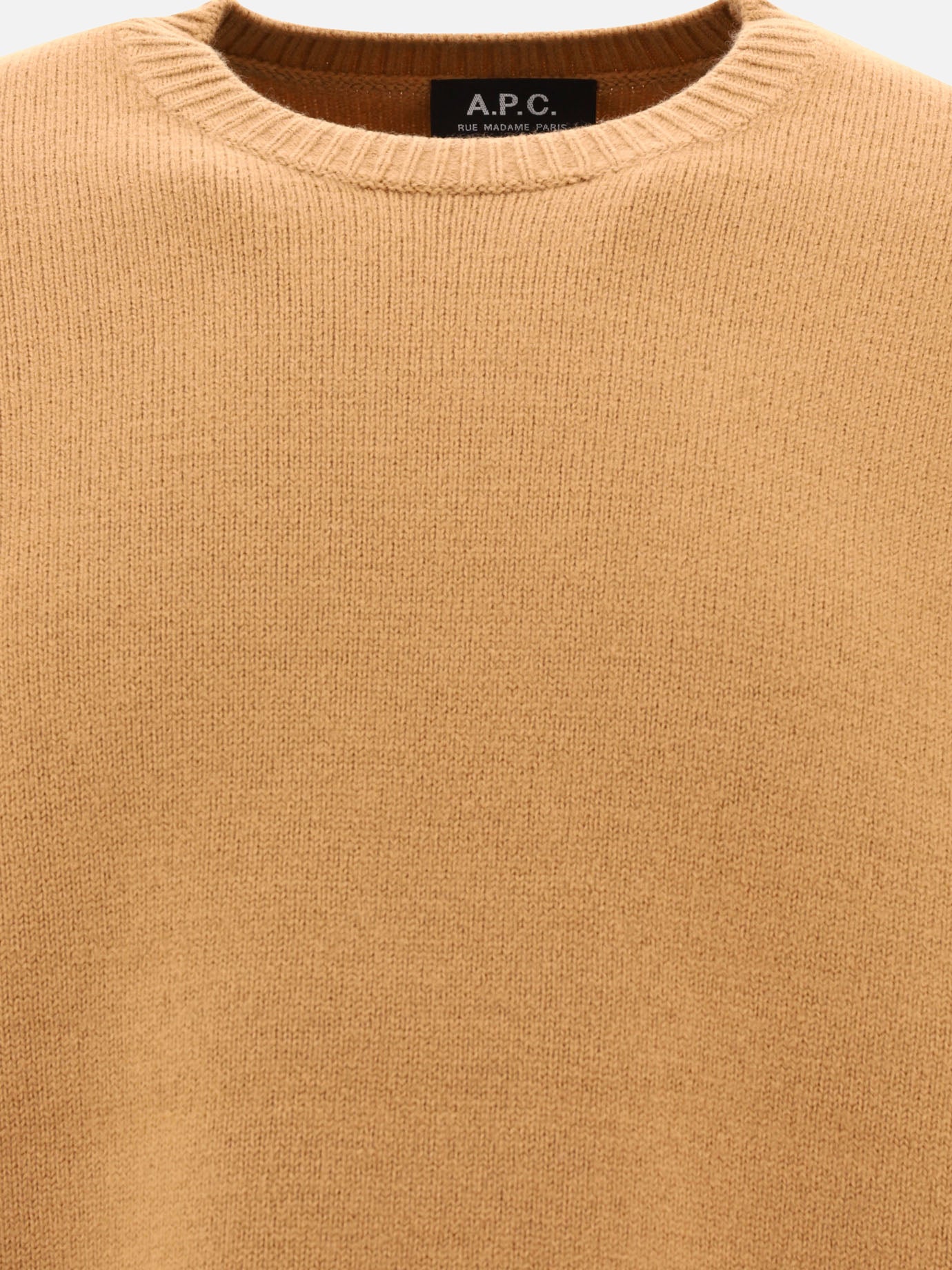 Crewneck sweaters 100% lana merino  Beige - A.P.C. Men | PDP | VIETTI Online Store | thumbnail_3