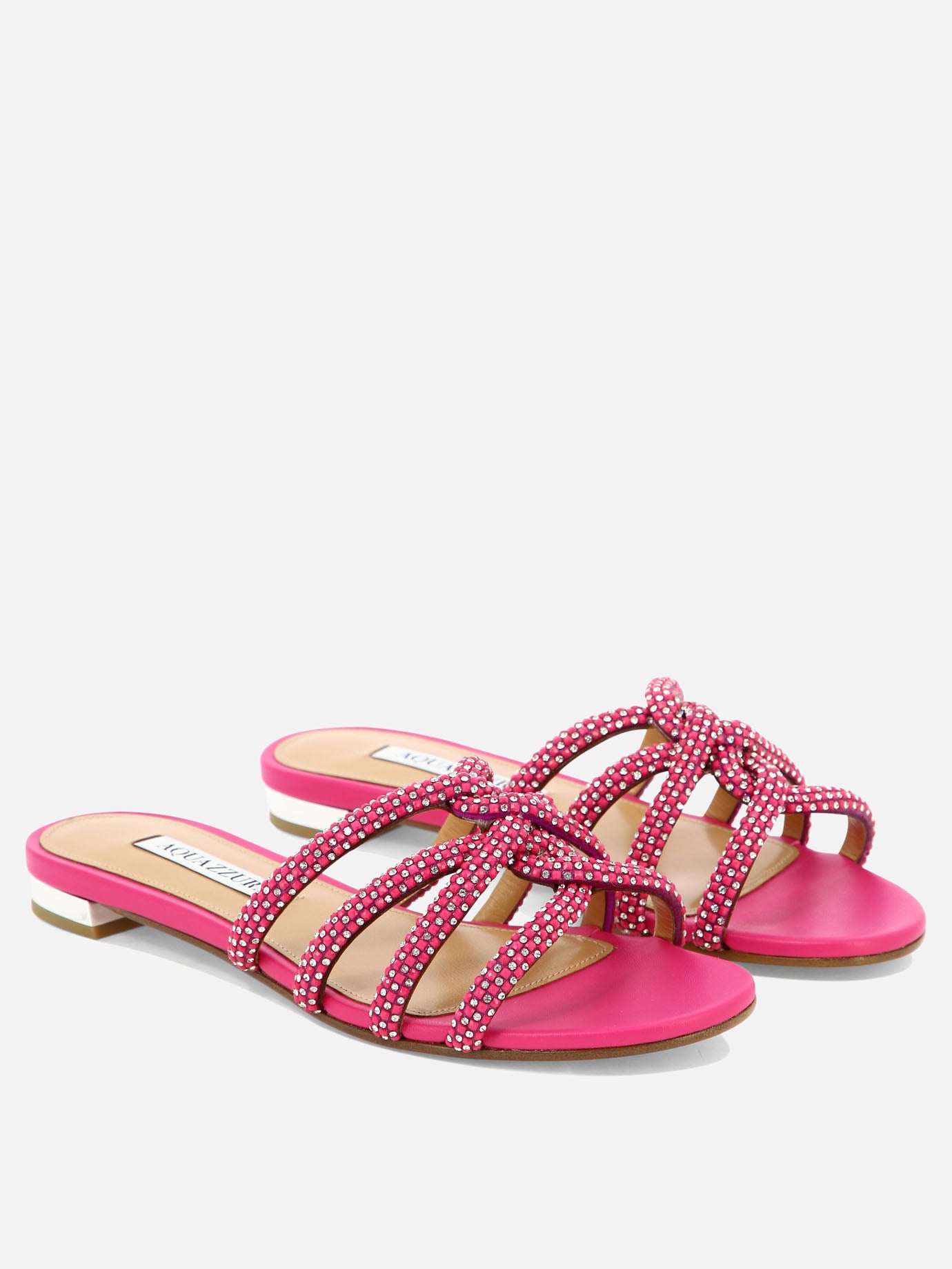 Flat sandals 100% pelle - 100% cuoio  Fuchsia - Aquazzura Women | PDP | VIETTI Online Store | Zoom-Modal_2

