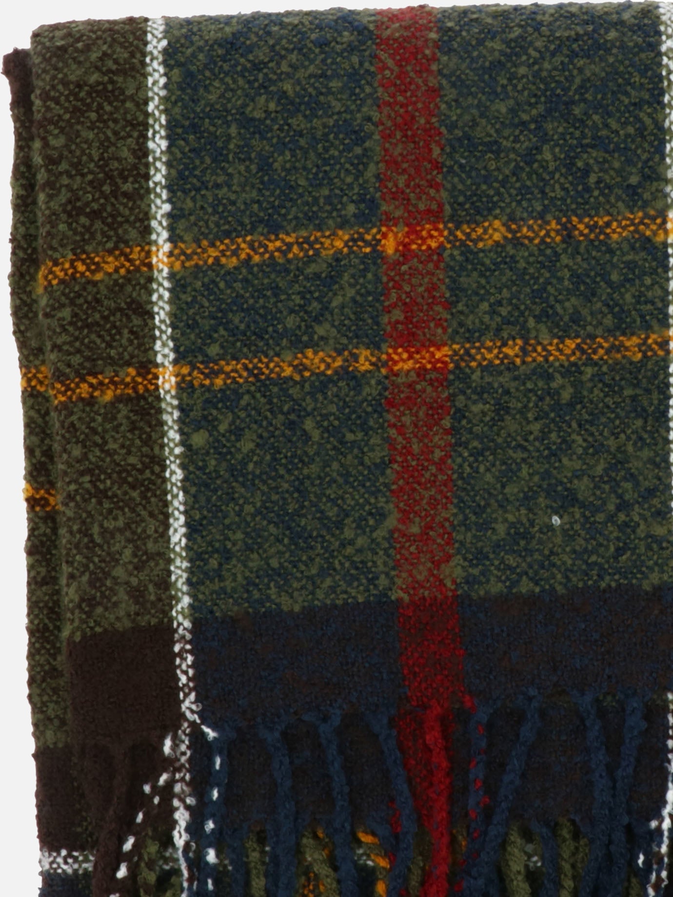 Fringed scarves 100% poliestere  Green - Barbour Women | PDP | VIETTI Online Store | thumbnail_2