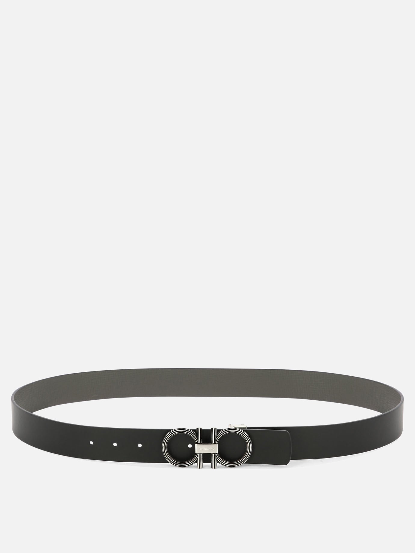 Leather belts 0764849  Grey - Ferragamo Men | PDP | VIETTI Online Store | Zoom-Modal_2
