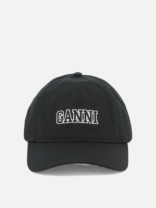 Baseball caps 100% cotone organico  Black - Ganni Women | PLP | VIETTI Online Store 
