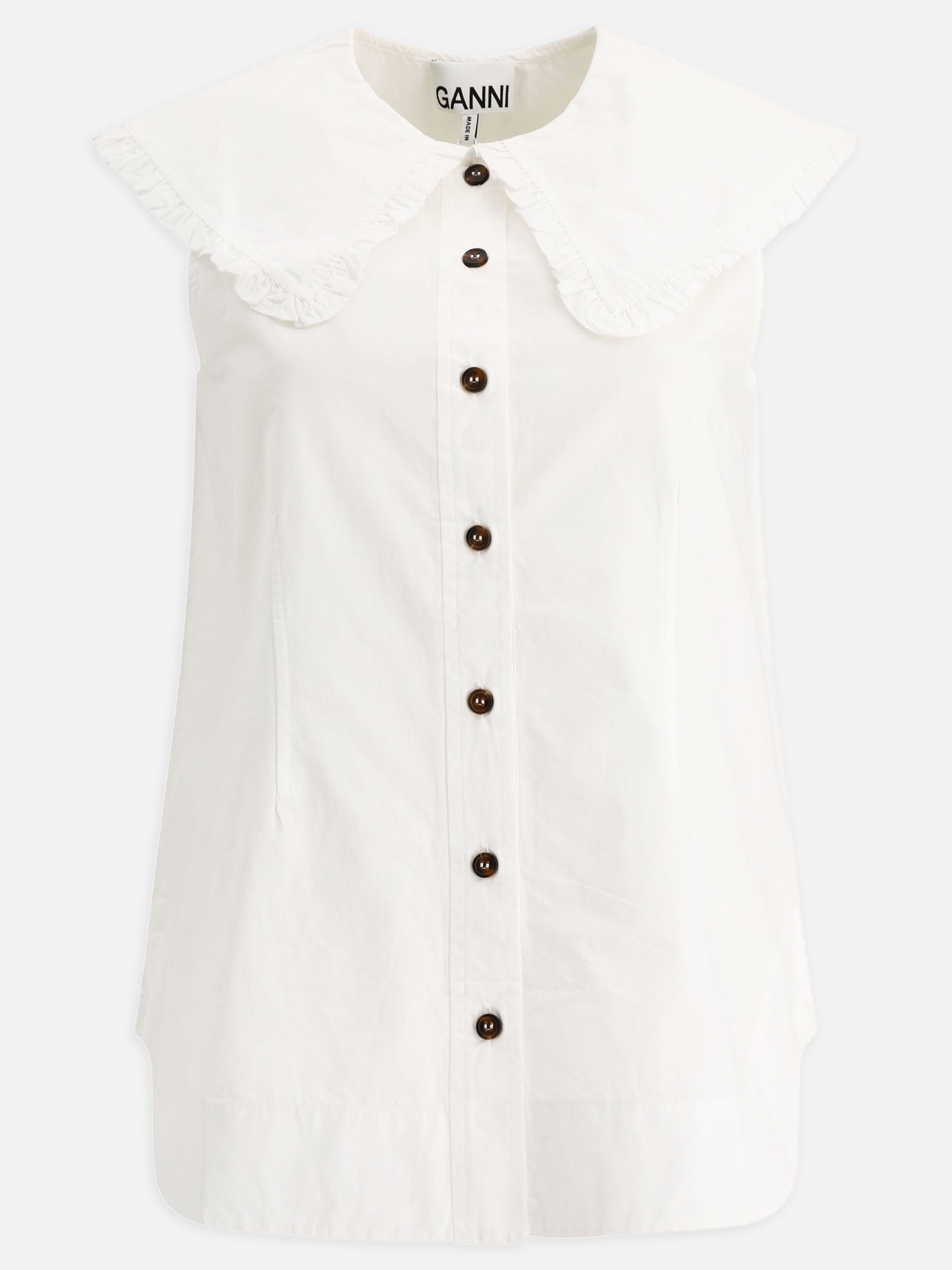 Blouses 100% cotone  White - Ganni Women | PDP | VIETTI Online Store | Zoom-Modal
