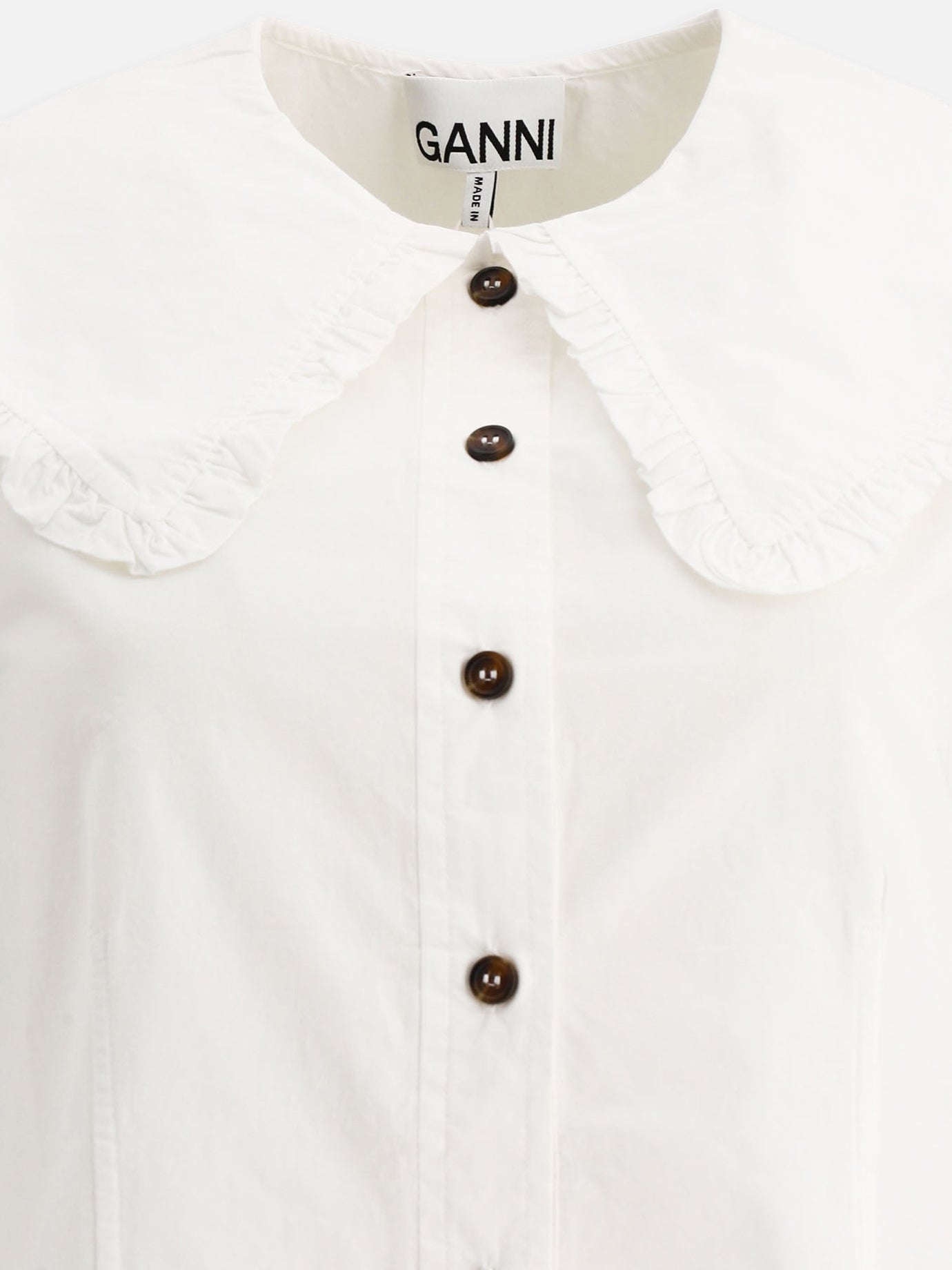 Blouses 100% cotone  White - Ganni Women | PDP | VIETTI Online Store | thumbnail_3