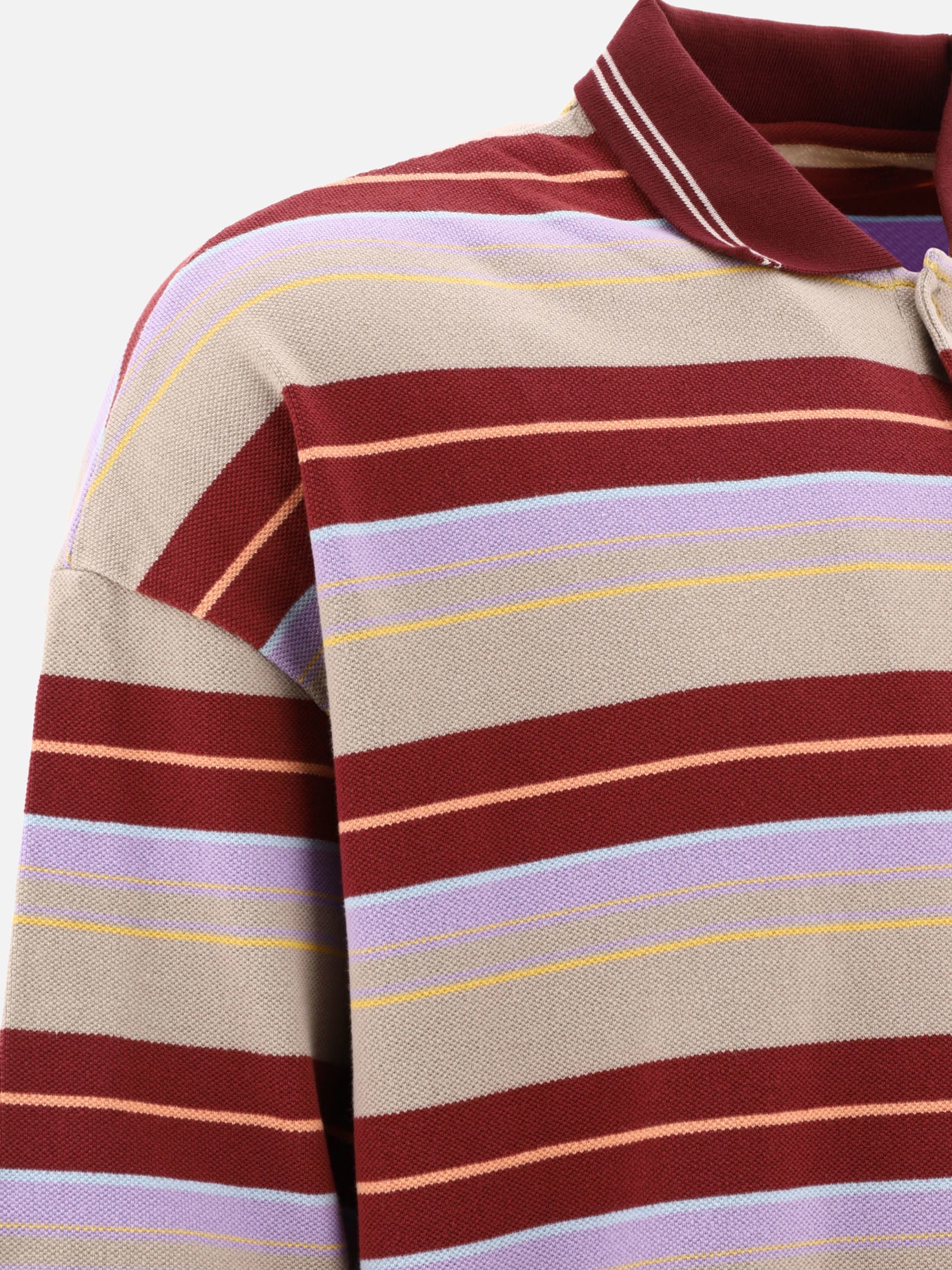 Polo con bottoni 100% cotone  Bordeaux - KAPITAL Uomo | PDP | VIETTI Online Store | Zoom-Modal_4
