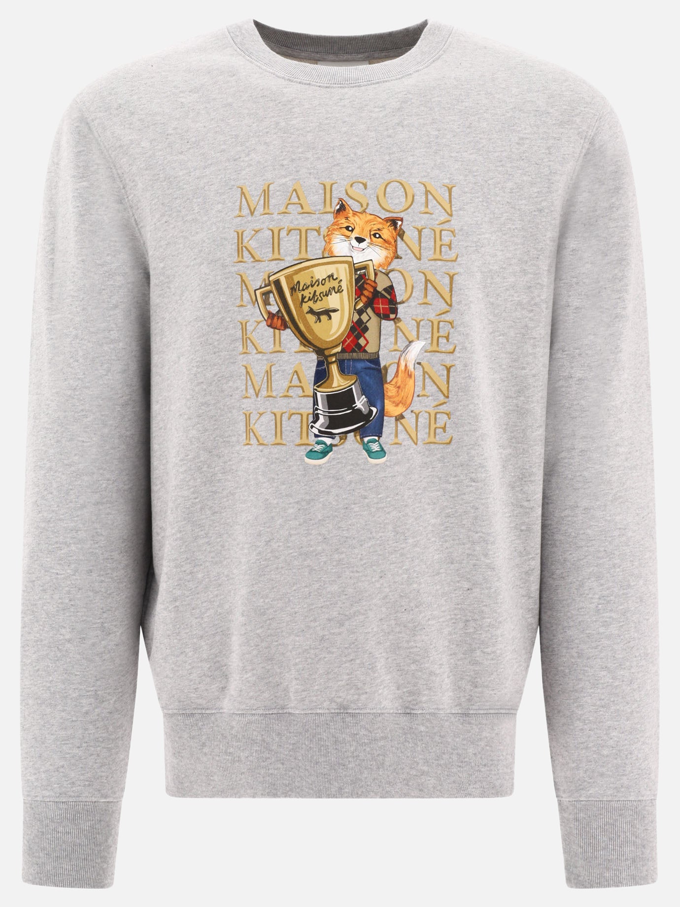 Crewnecks 100% cotton  Grey - Maison Kitsuné Men | PDP | VIETTI Online Store | Zoom-Modal
