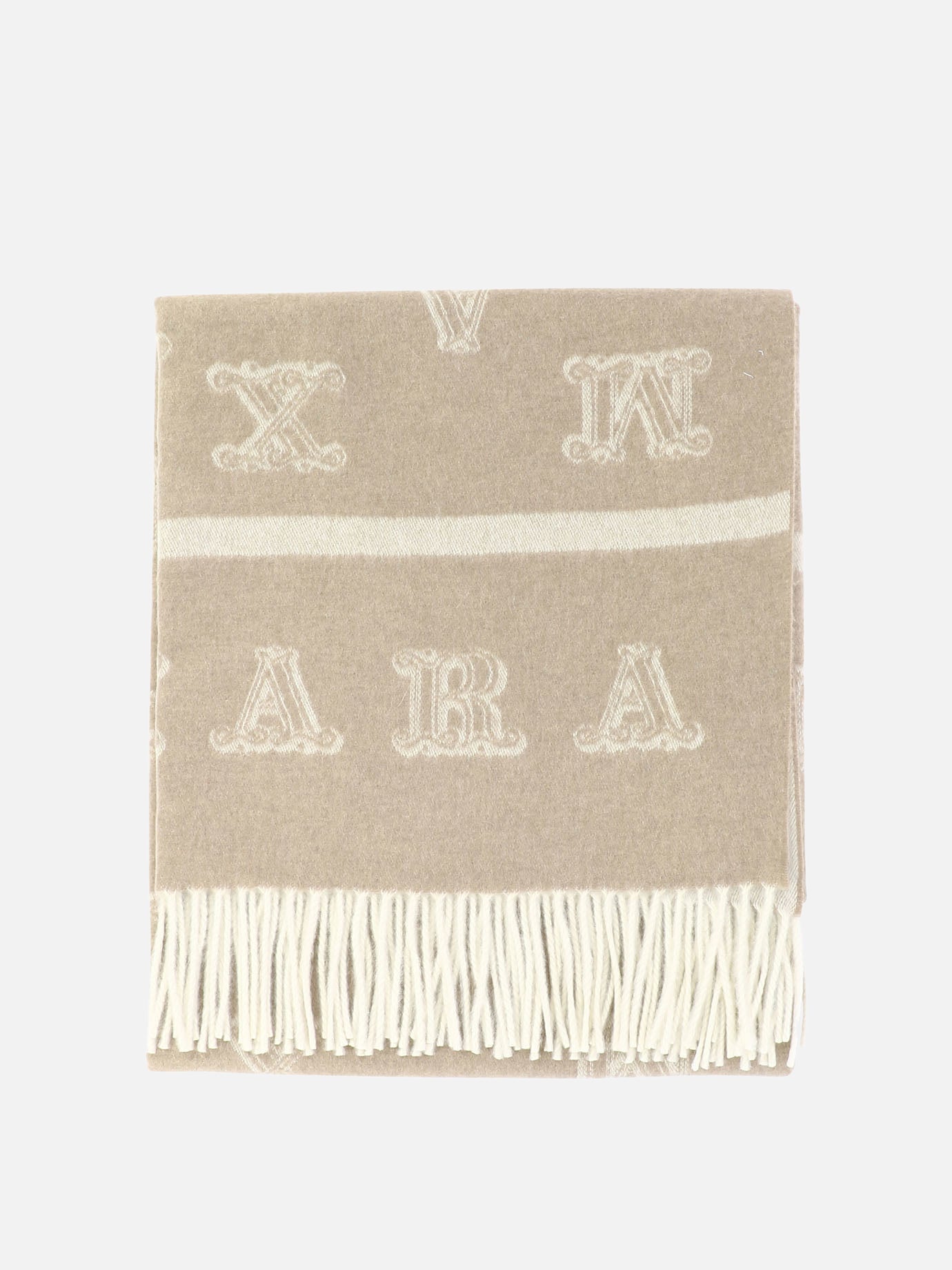Fringed scarves 100% cashemere  Beige - Max Mara Women | PDP | VIETTI Online Store | Zoom-Modal

