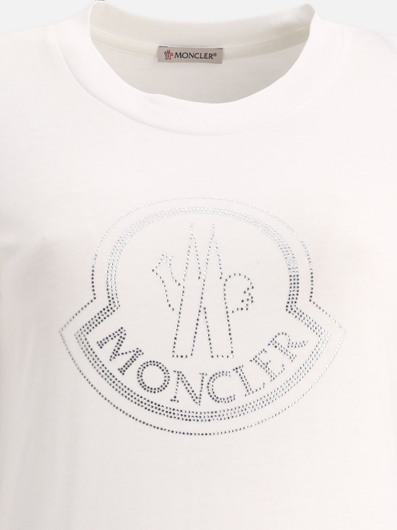 Crewneck t-shirts 100% cotone  White - Moncler Women | PDP | VIETTI Online Store | thumbnail_3