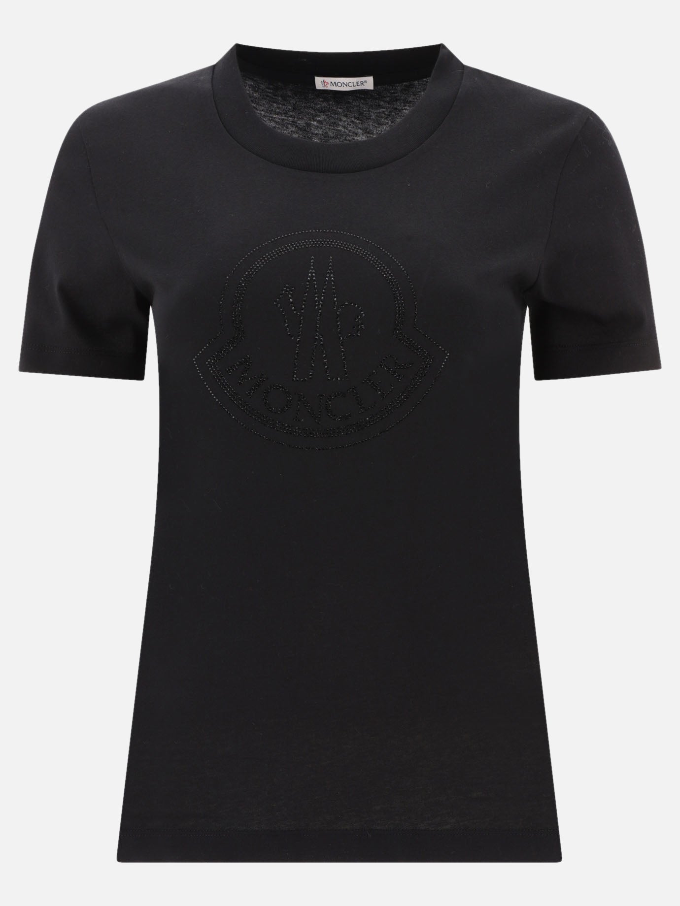 Crewneck t-shirts 100% cotone  Black - Moncler Women | PDP | VIETTI Online Store | Zoom-Modal
