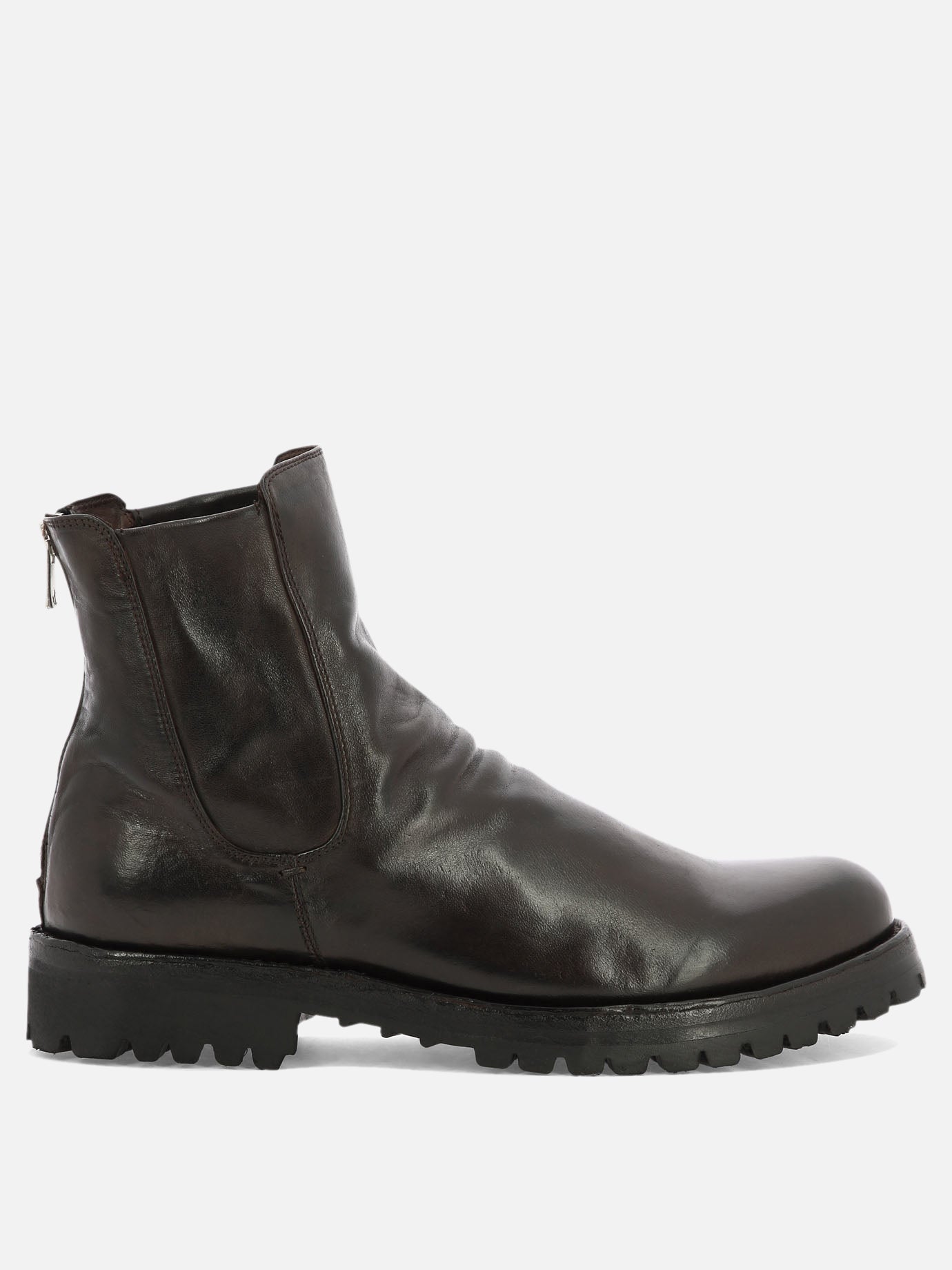 Zipped boots 100% pelle - 100% gomma  Brown - Officine Creative Men | PDP | VIETTI Online Store | thumbnail