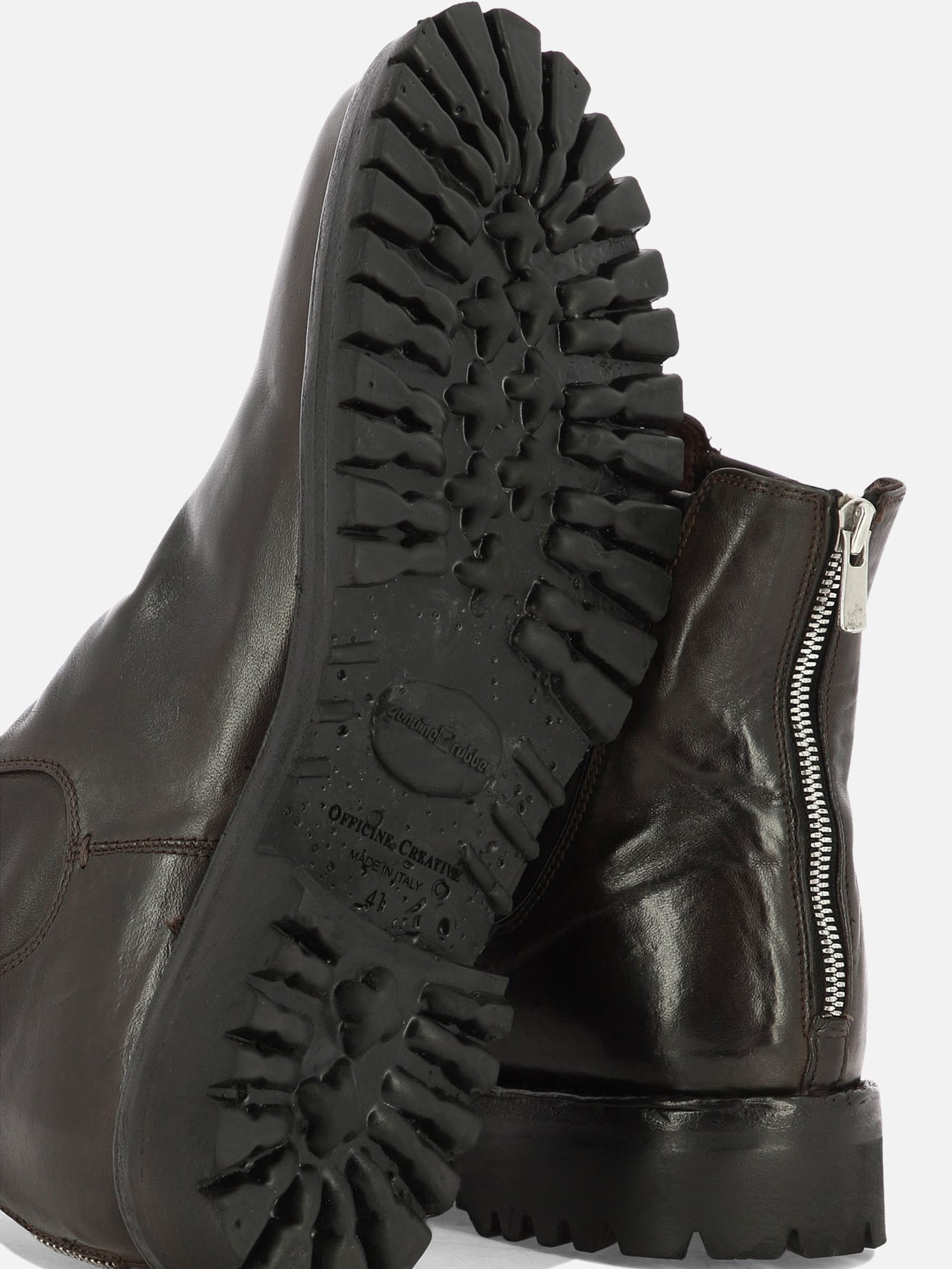 Zipped boots 100% pelle - 100% gomma  Brown - Officine Creative Men | PDP | VIETTI Online Store | thumbnail_5