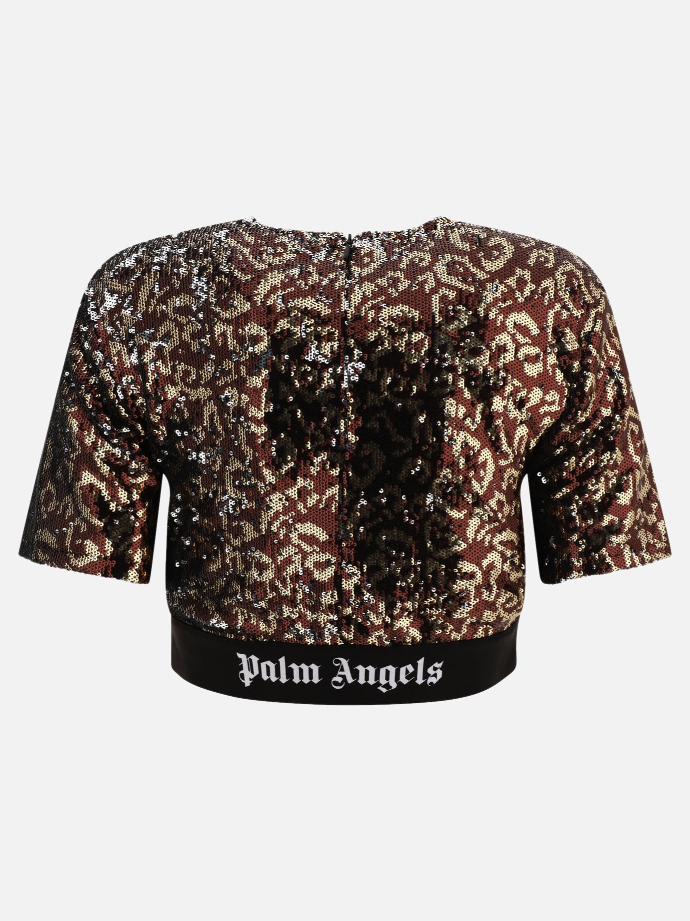 Crewneck t-shirts 100% polyester  Brown - Palm Angels Women | PDP | VIETTI Online Store | thumbnail_2