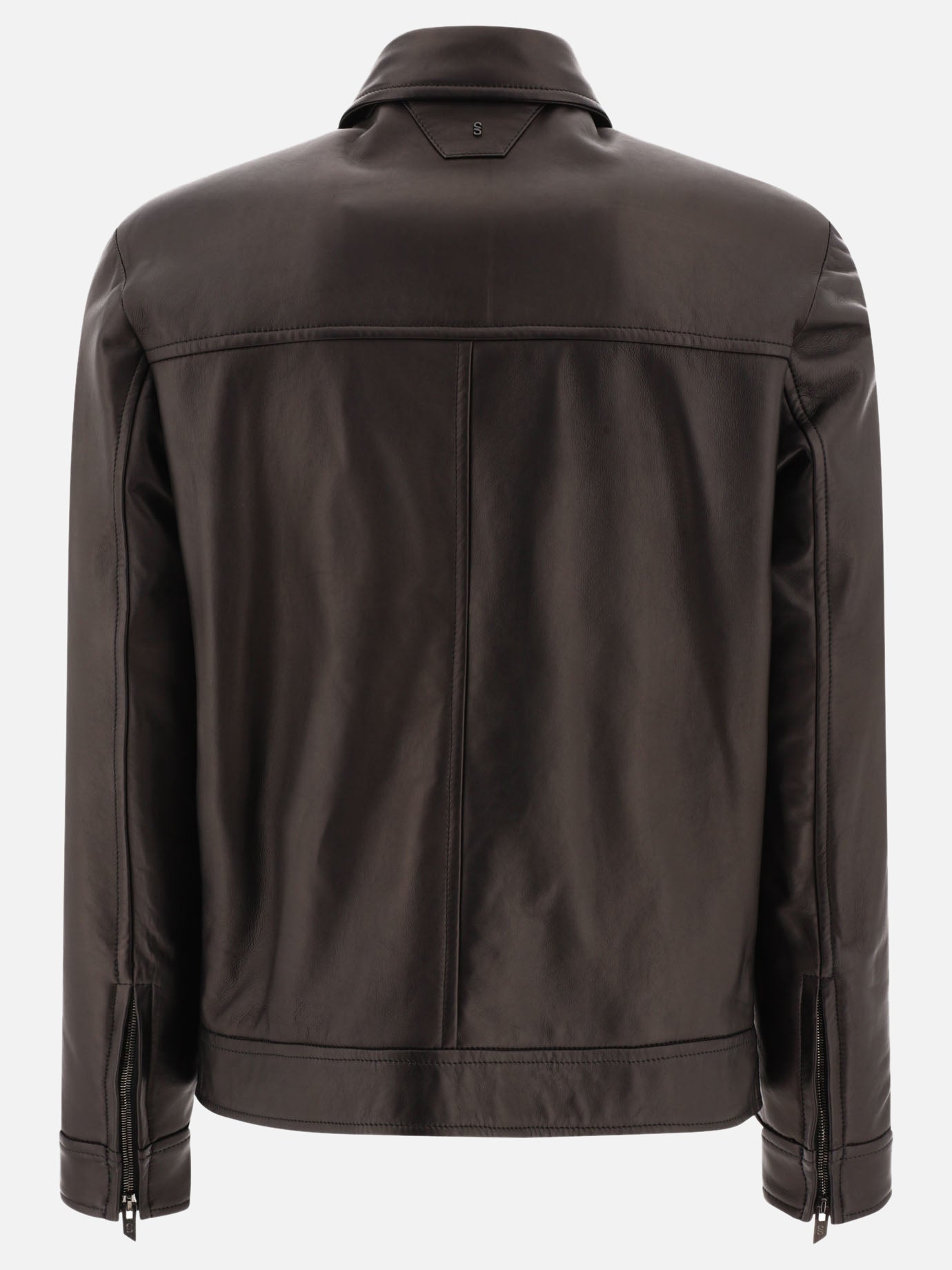 Leather biker jacket