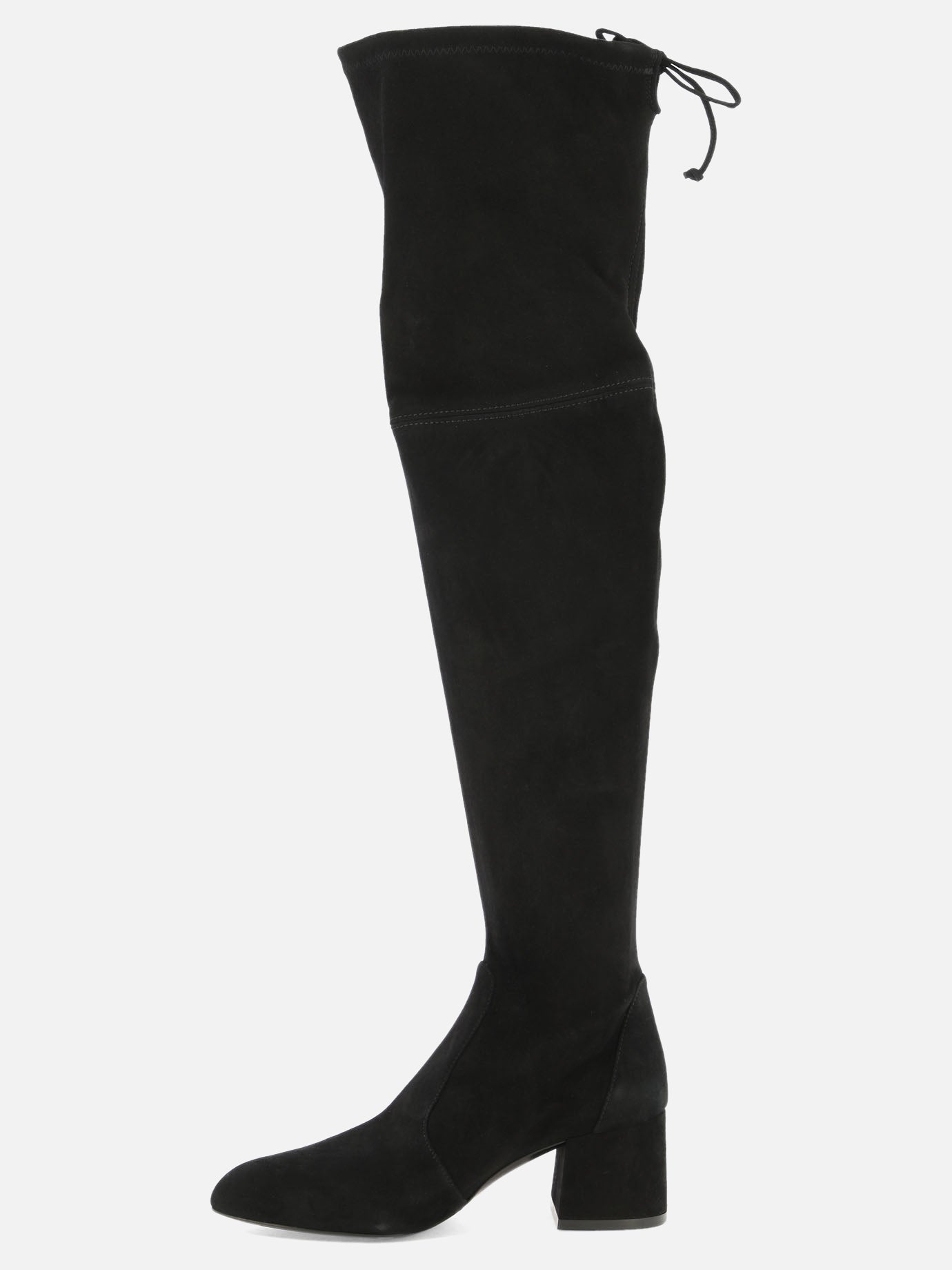 Over the knee 100% suede - 100% leather  Black - Stuart Weitzman Women | PDP | VIETTI Online Store | thumbnail_3