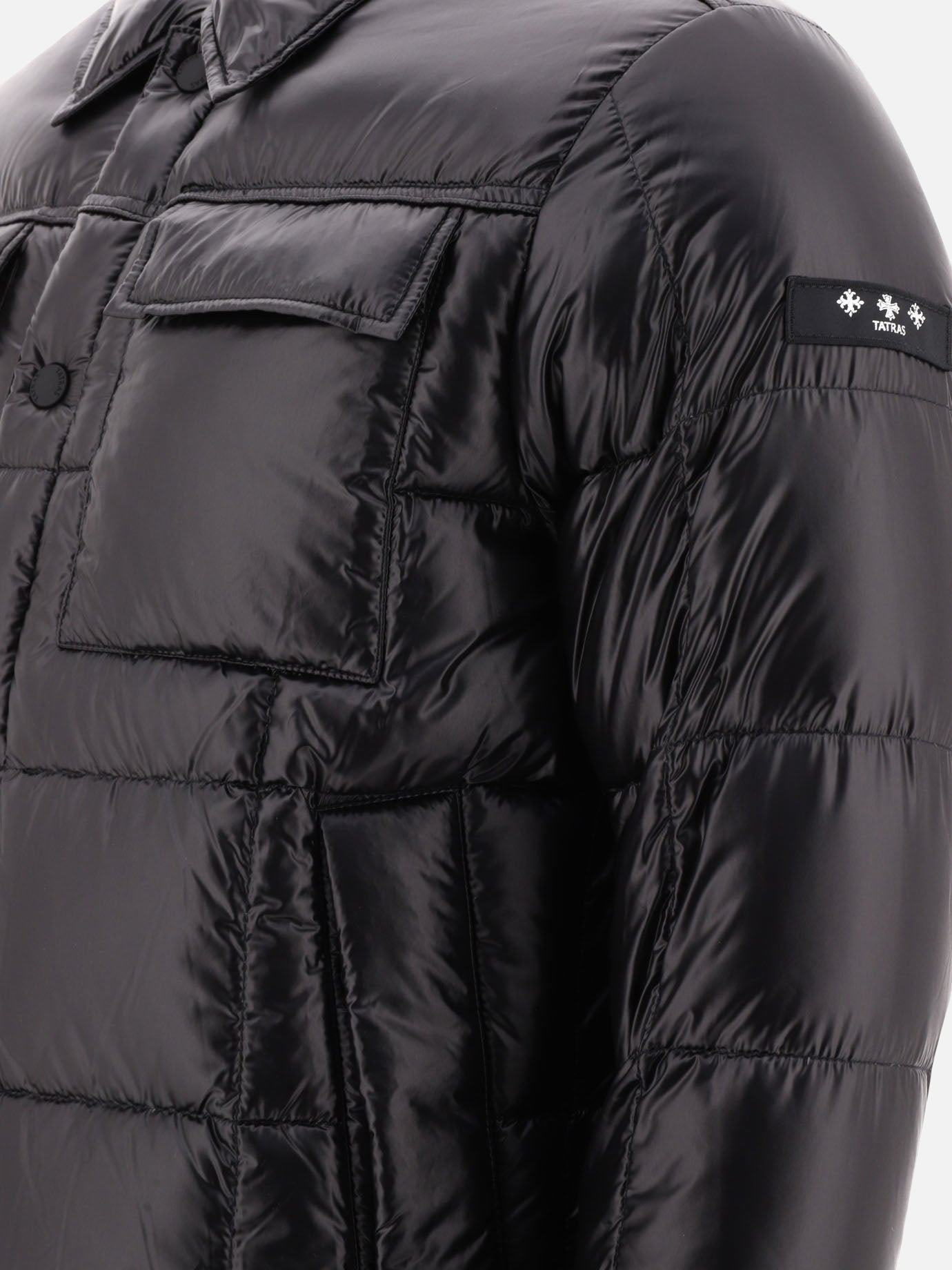 Down jacket with patch pockets