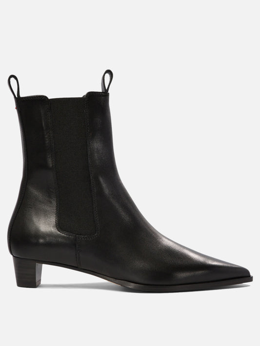 Pull-on boots 100% leather - 70% leather 30% rubber  Black - Aeyde Women | PDP | VIETTI Online Store 
