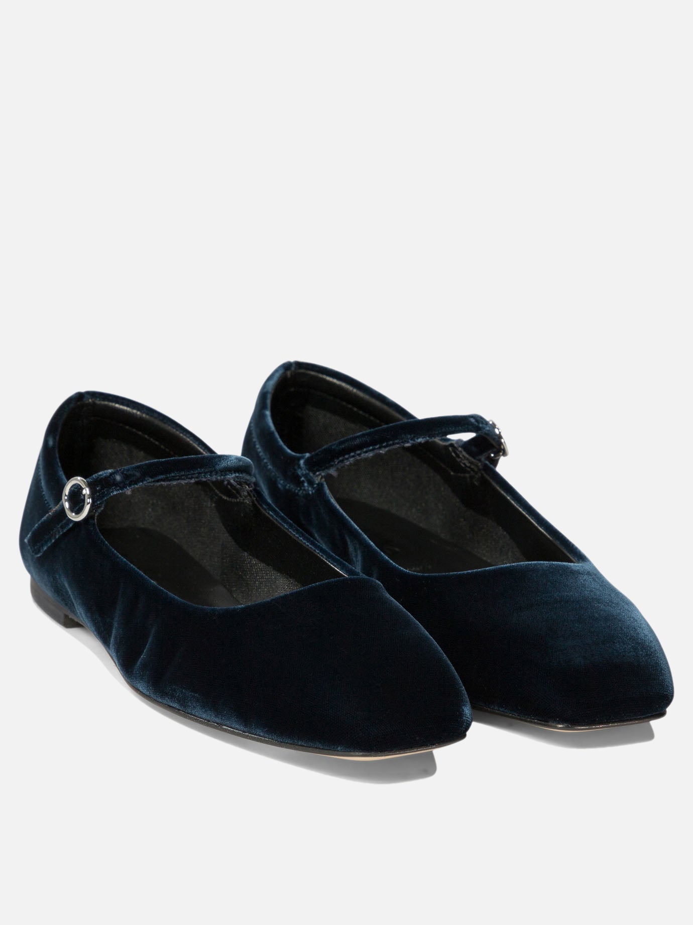 Aeyde "Uma" velvet ballet flats Blue