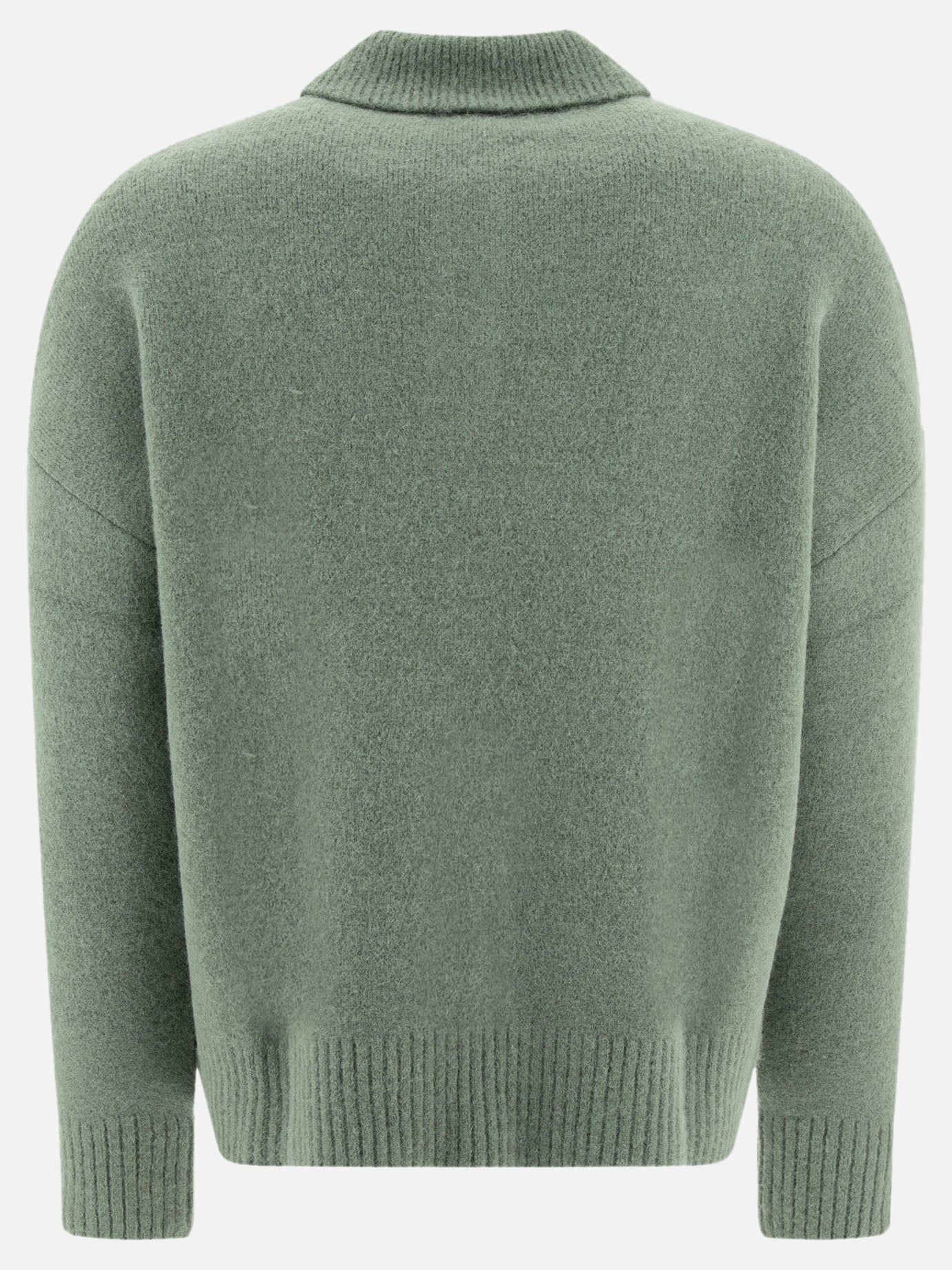 Ami Paris "Ami de Coeur" alpaca polo shirt Green