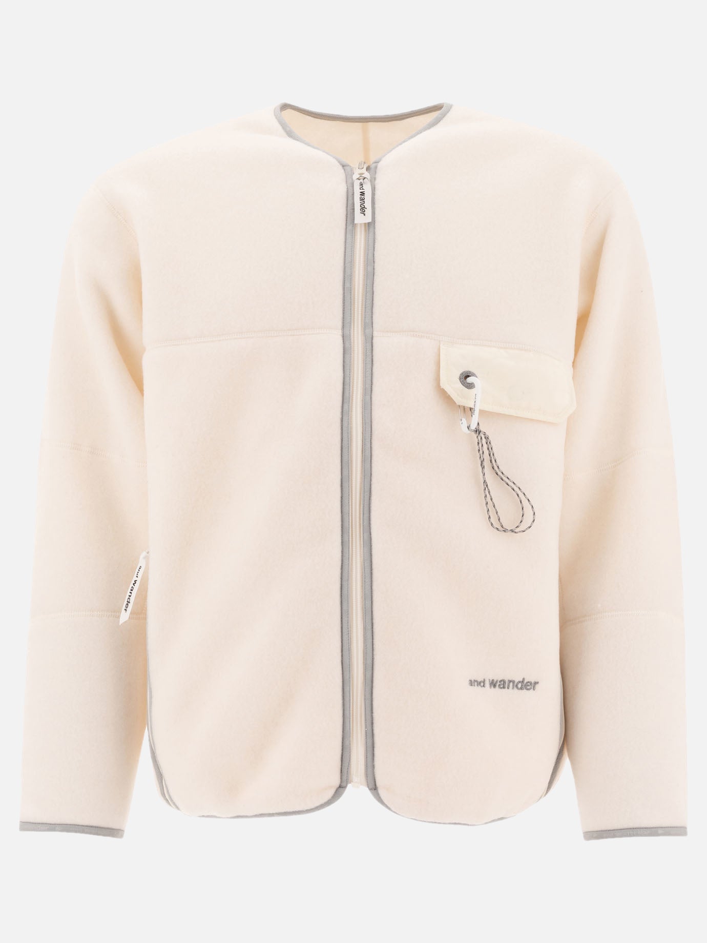 Giacche in pile Solid colour  Bianco - and Wander Uomo | PDP | VIETTI Online Store | Zoom-Modal
