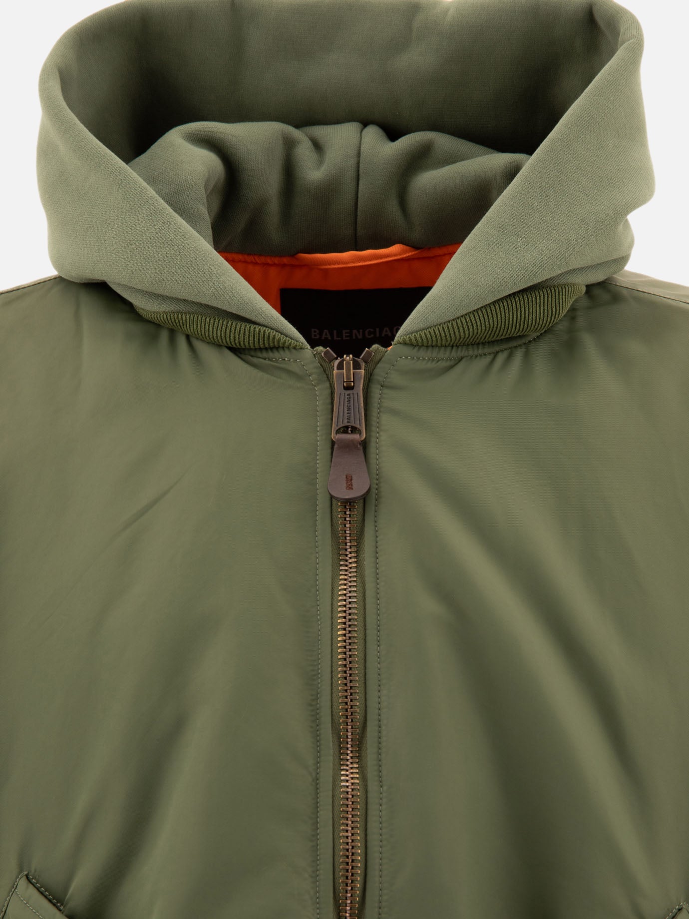 Balenciaga Bomber jacket with contrasting interior Green