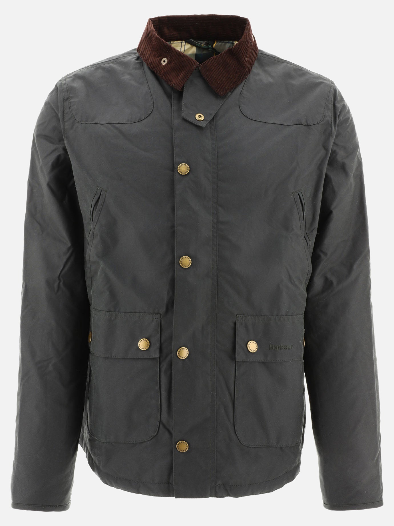 Quilted & Utility Jackets Solid colour  Grey - Barbour Men | PDP | VIETTI Online Store | Zoom-Modal
