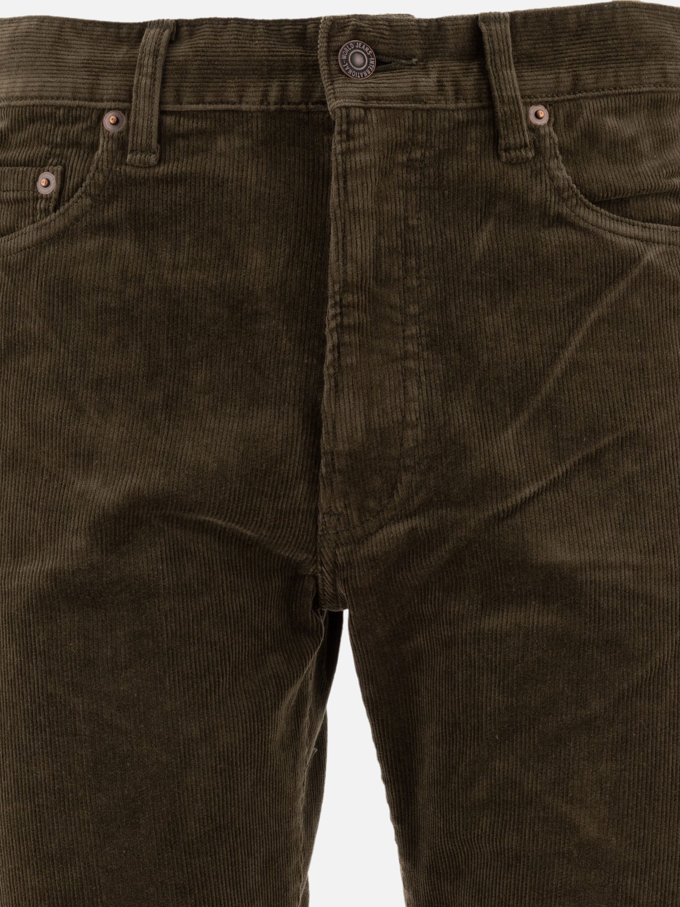 Beams Plus Corduroy trousers 13901608_S Green thumbnail_3