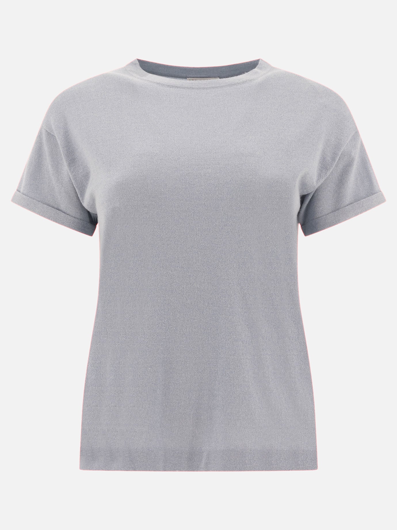 Brunello Cucinelli "Sparkling" cashmere and silk t-shirt Light blue