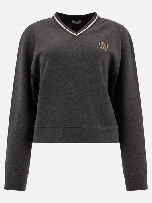 Crewnecks Solid colour  Grey - Brunello Cucinelli Women | PLP | VIETTI Online Store 

