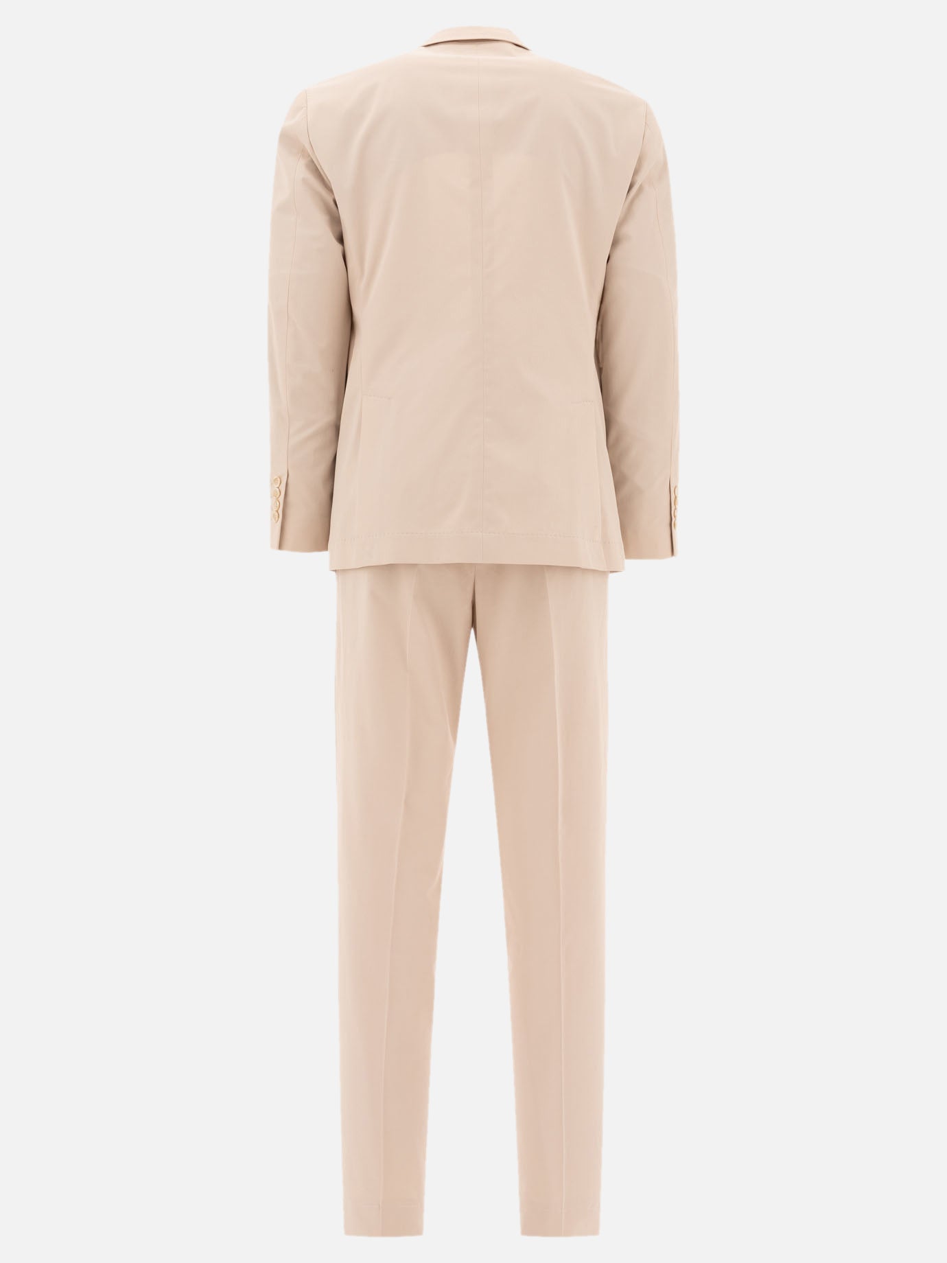 Single-breasted suit in cotton gabardine