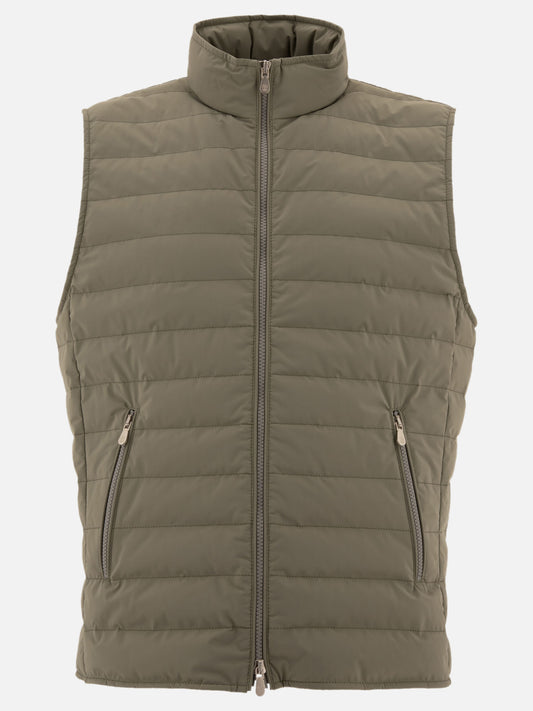 Giacche smanicate Solid colour  Verde - Brunello Cucinelli Uomo | PLP | VIETTI Online Store 
