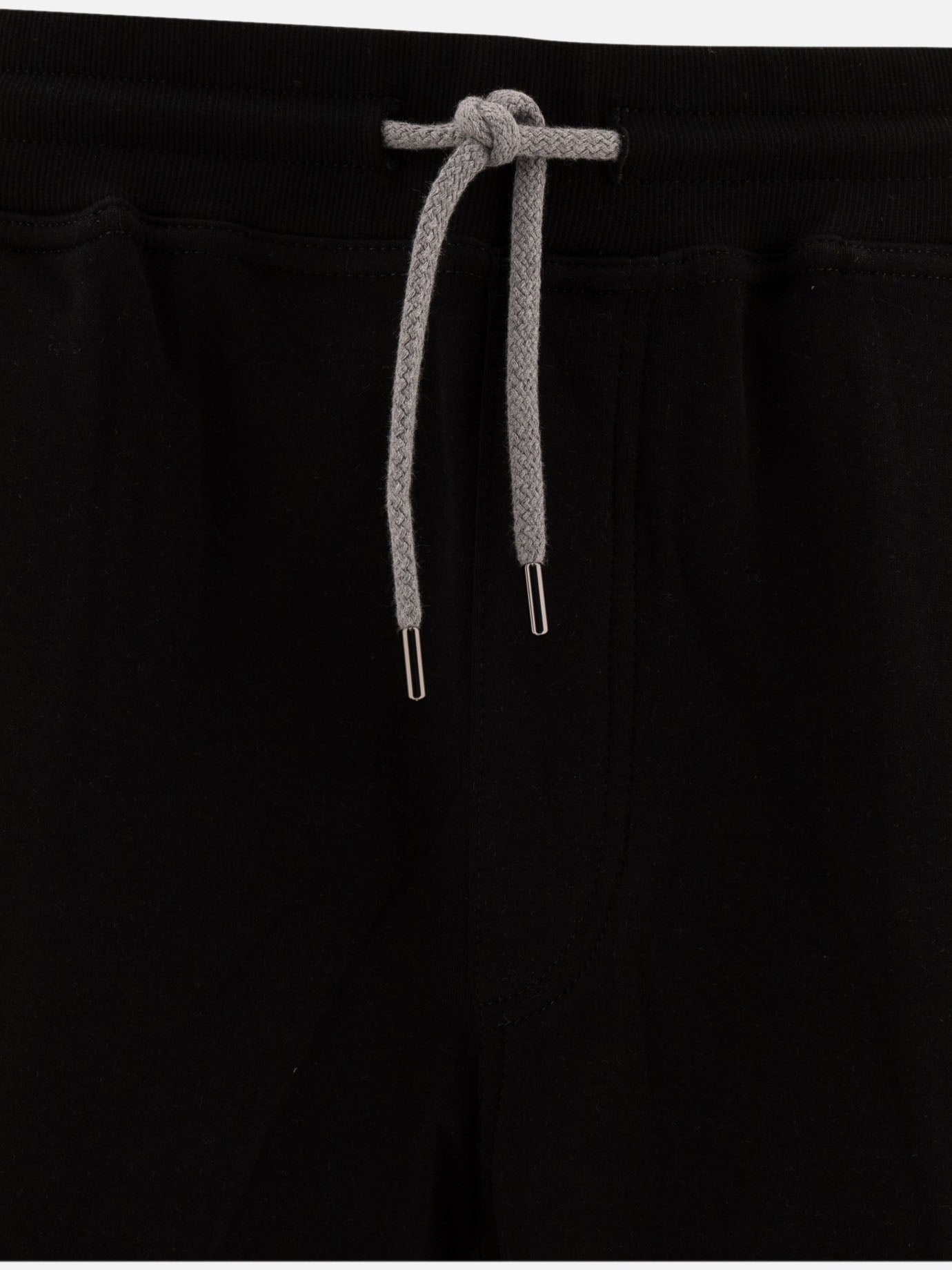 Brunello Cucinelli Cotton, cashmere and silk French terry double cloth Bermuda shorts Black